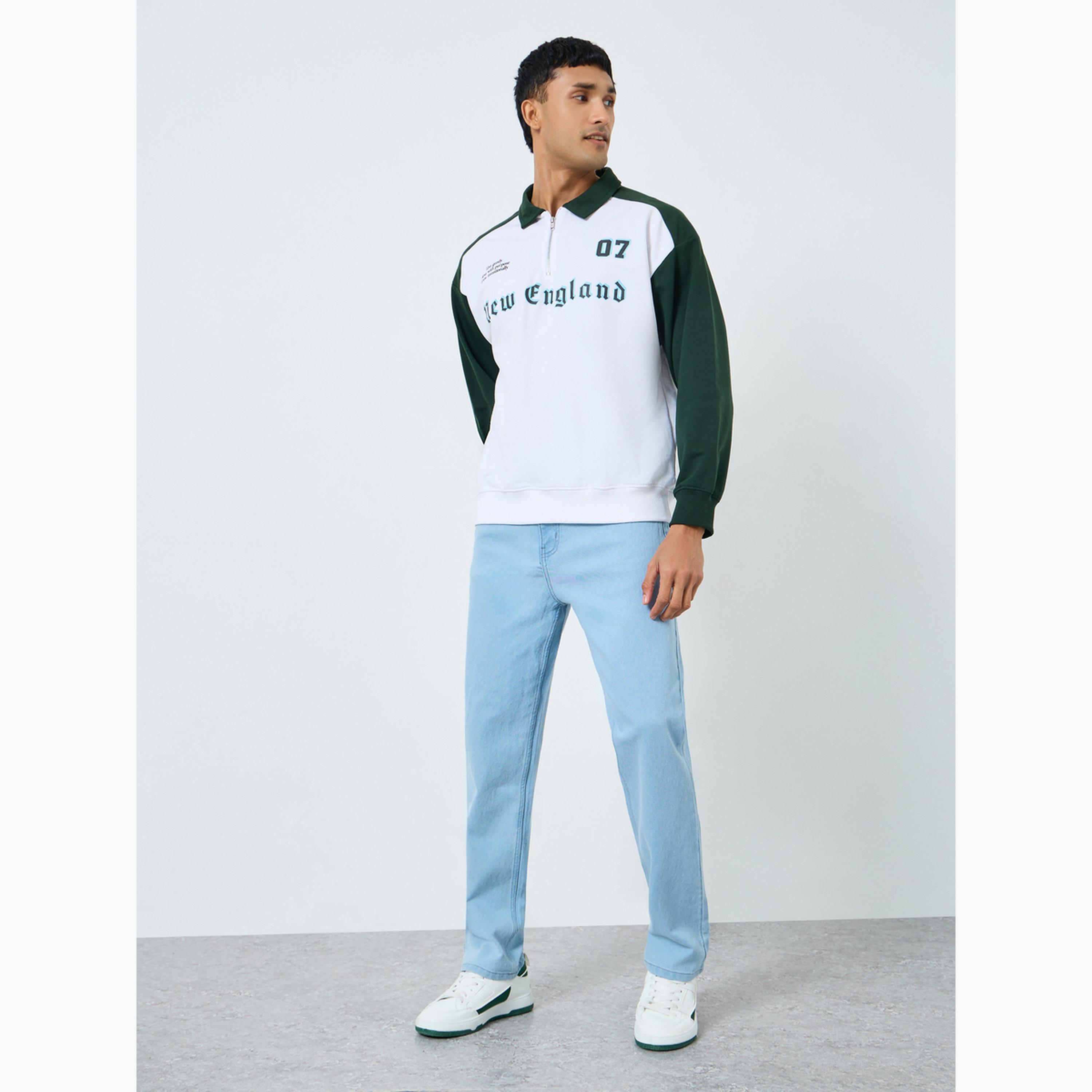 Styli Men Blue Relaxed Fit Washed Jeans-men-clothing-bottoms-jeans-image-2