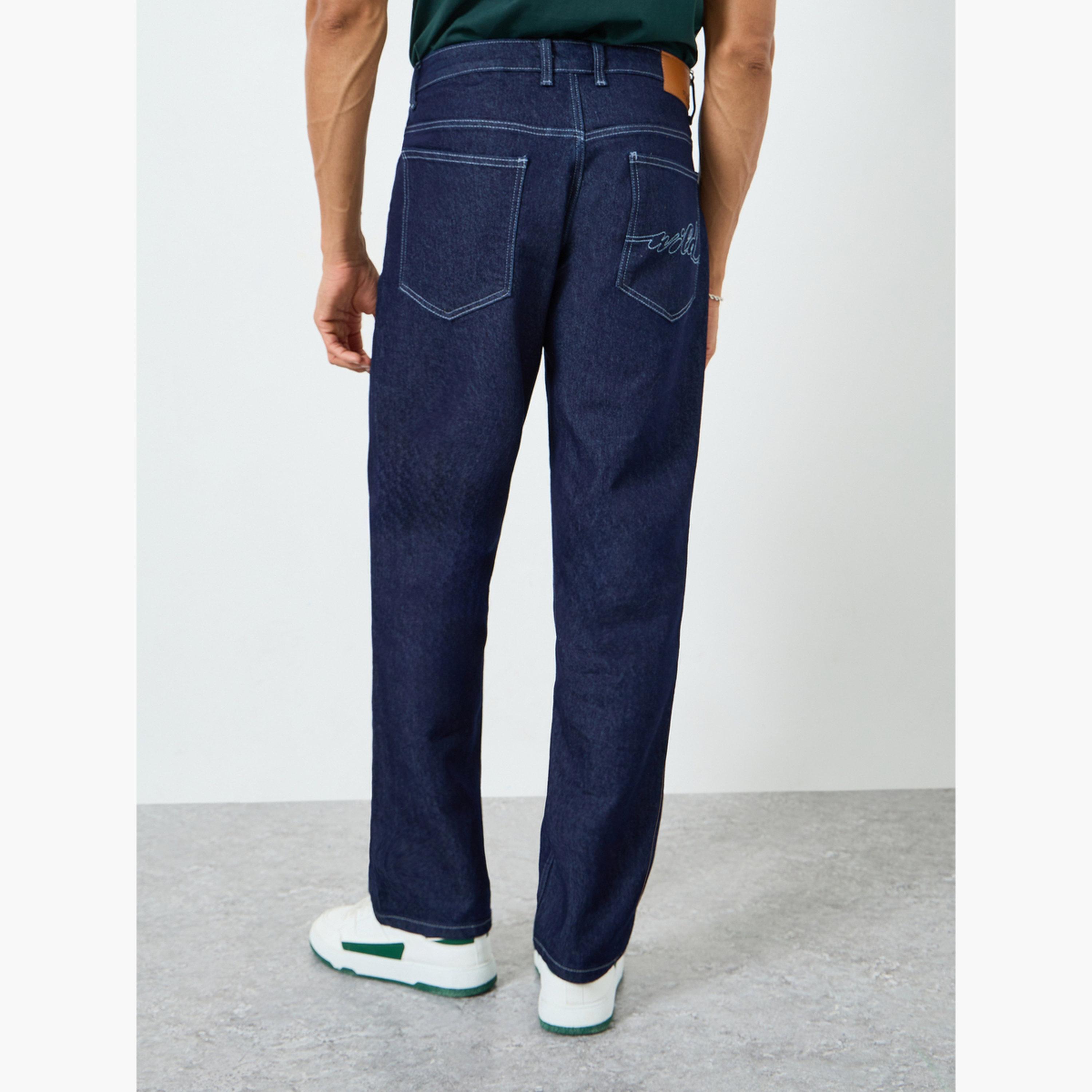 Styli Men Dark Blue Relaxed Fit Jeans-men-clothing-bottoms-jeans-image-5