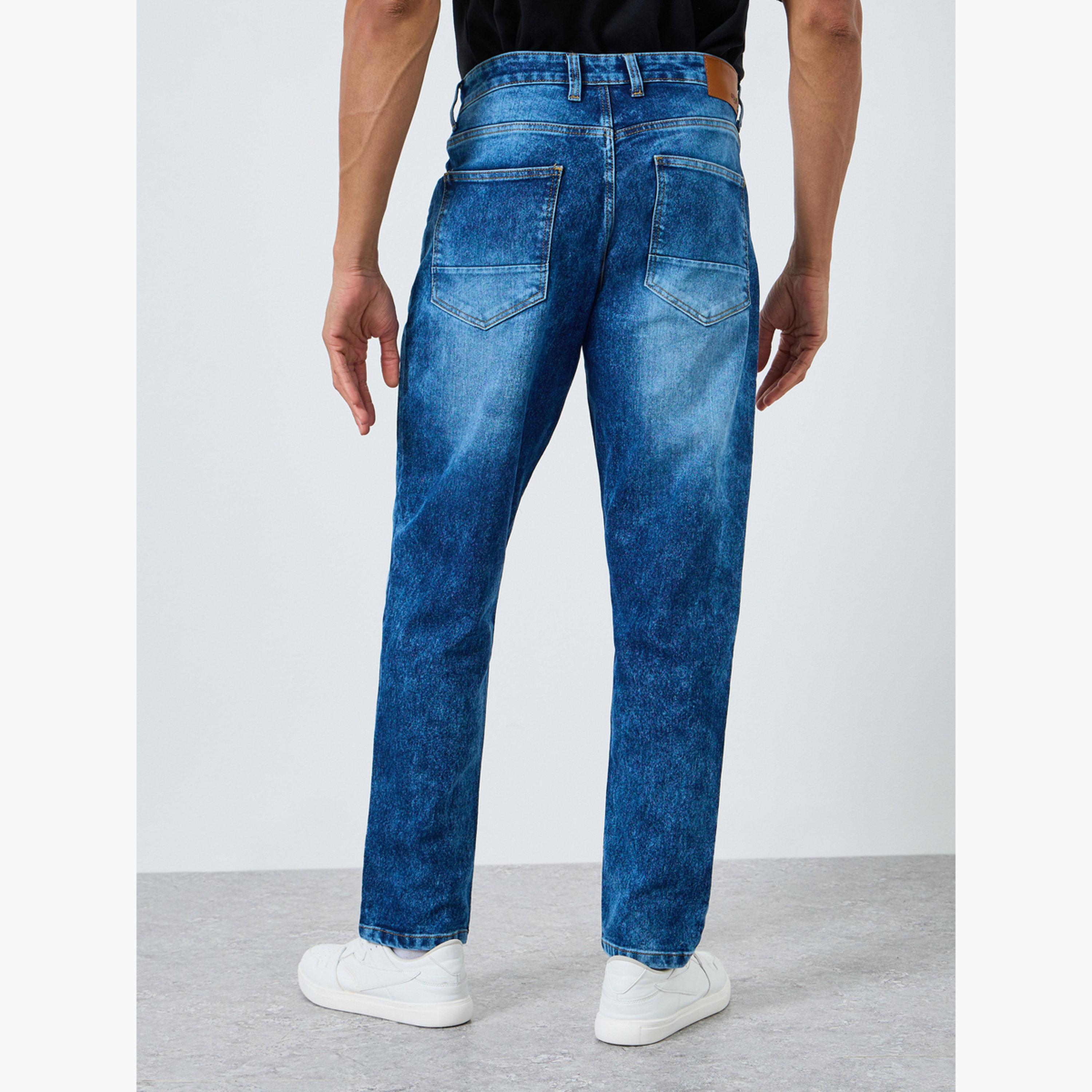 بنطال جينز مغسول بقصة مستدقة-men-clothing-bottoms-jeans-image-4