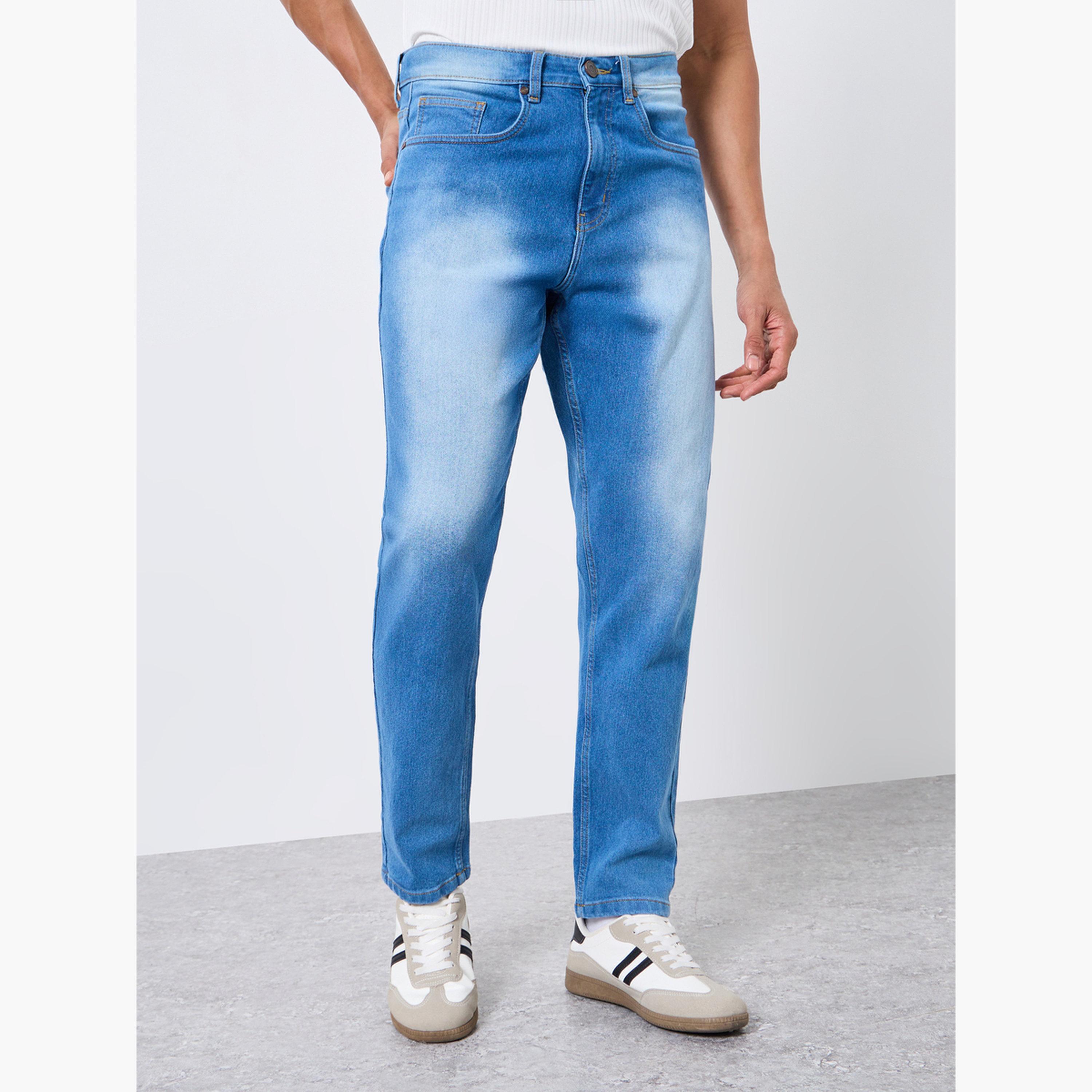 بنطال جينز باهت قصة ضيقة تدريجياً-men-clothing-bottoms-jeans-image-1