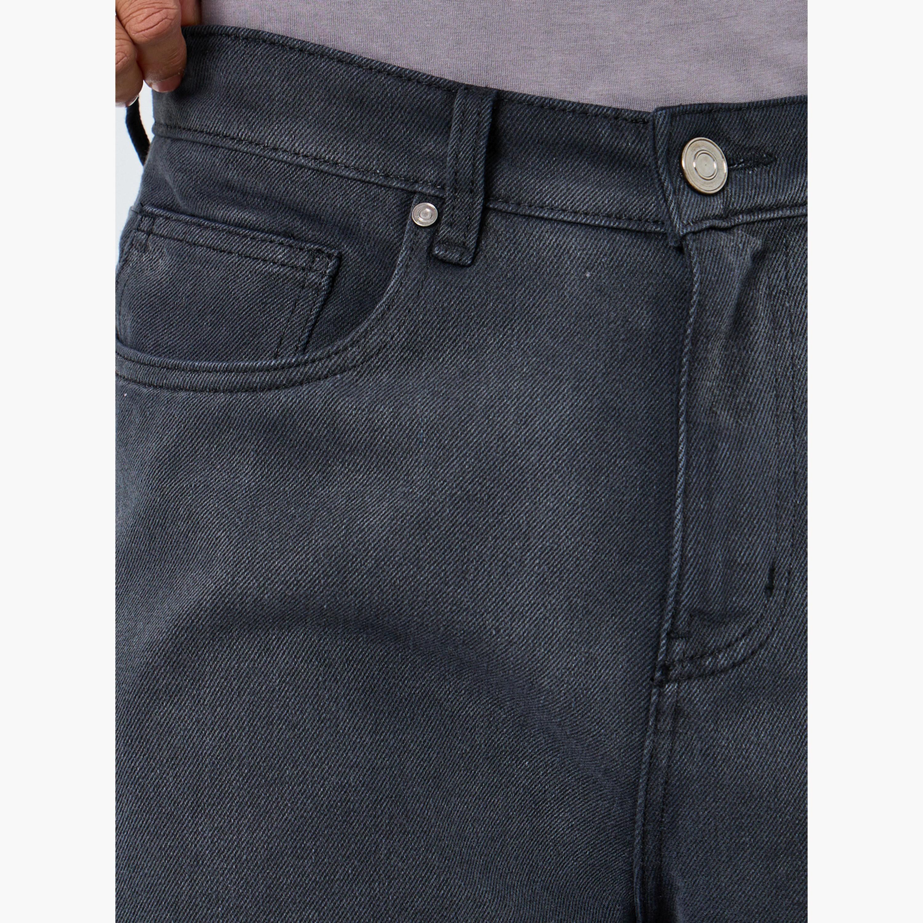 جينز باجي بلون باهت داكن للرجال-men-clothing-bottoms-jeans-image-3