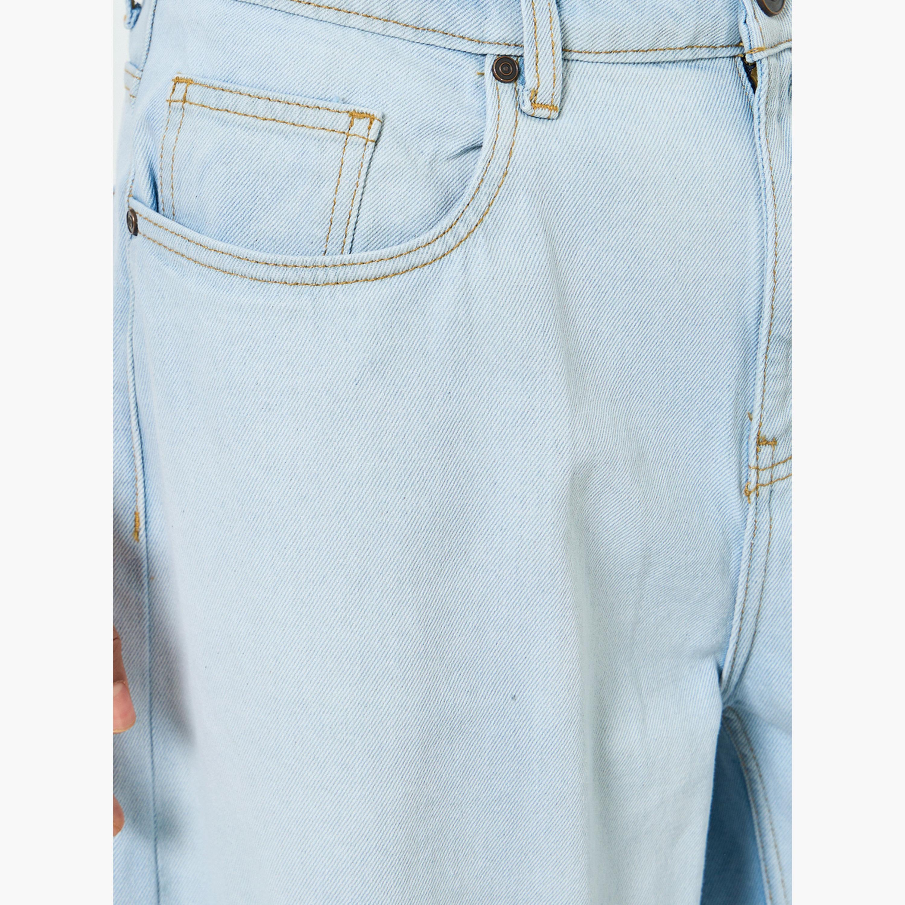 جينز رجالي واسع بخصر متوسط وتأثير باهت-women-clothing-bottoms-jeans-image-4