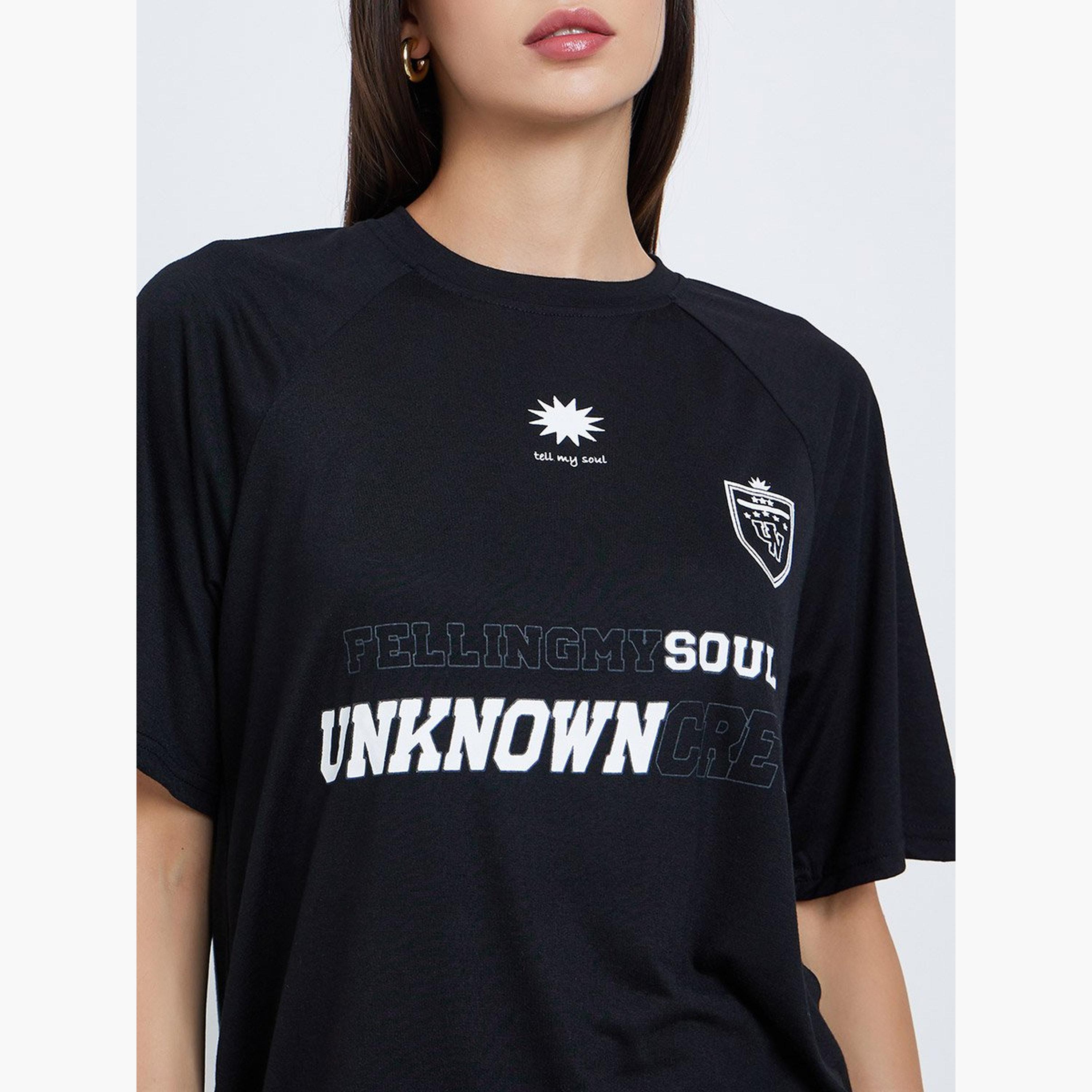 Take Two Black Slogan Oversized T-Shirt-women-clothing-tshirts-image-3