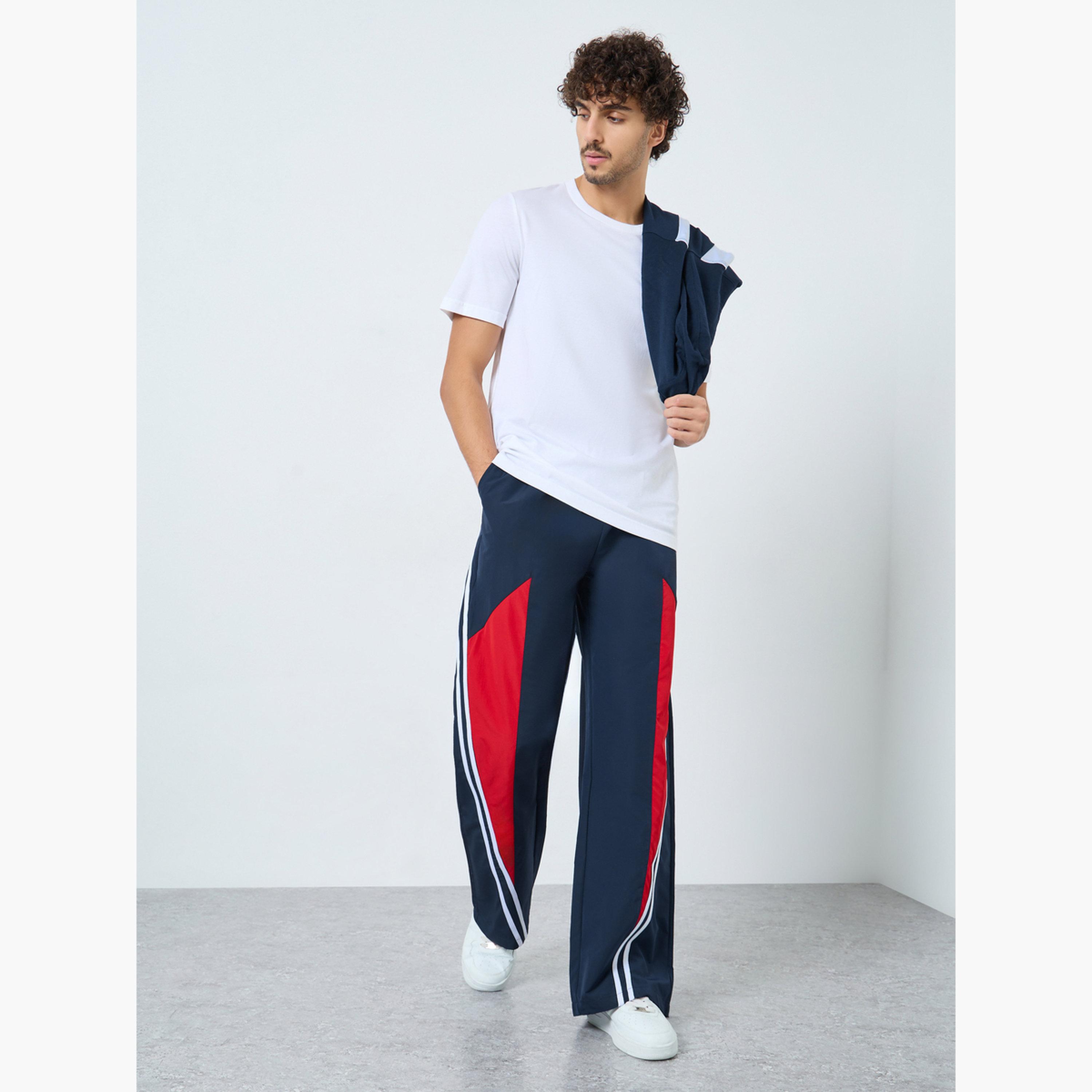 Styli Men Cut and Sew Panel with Striped Detail Joggers-men-clothing-sportswearandactivewear-bottoms-joggers-image-2