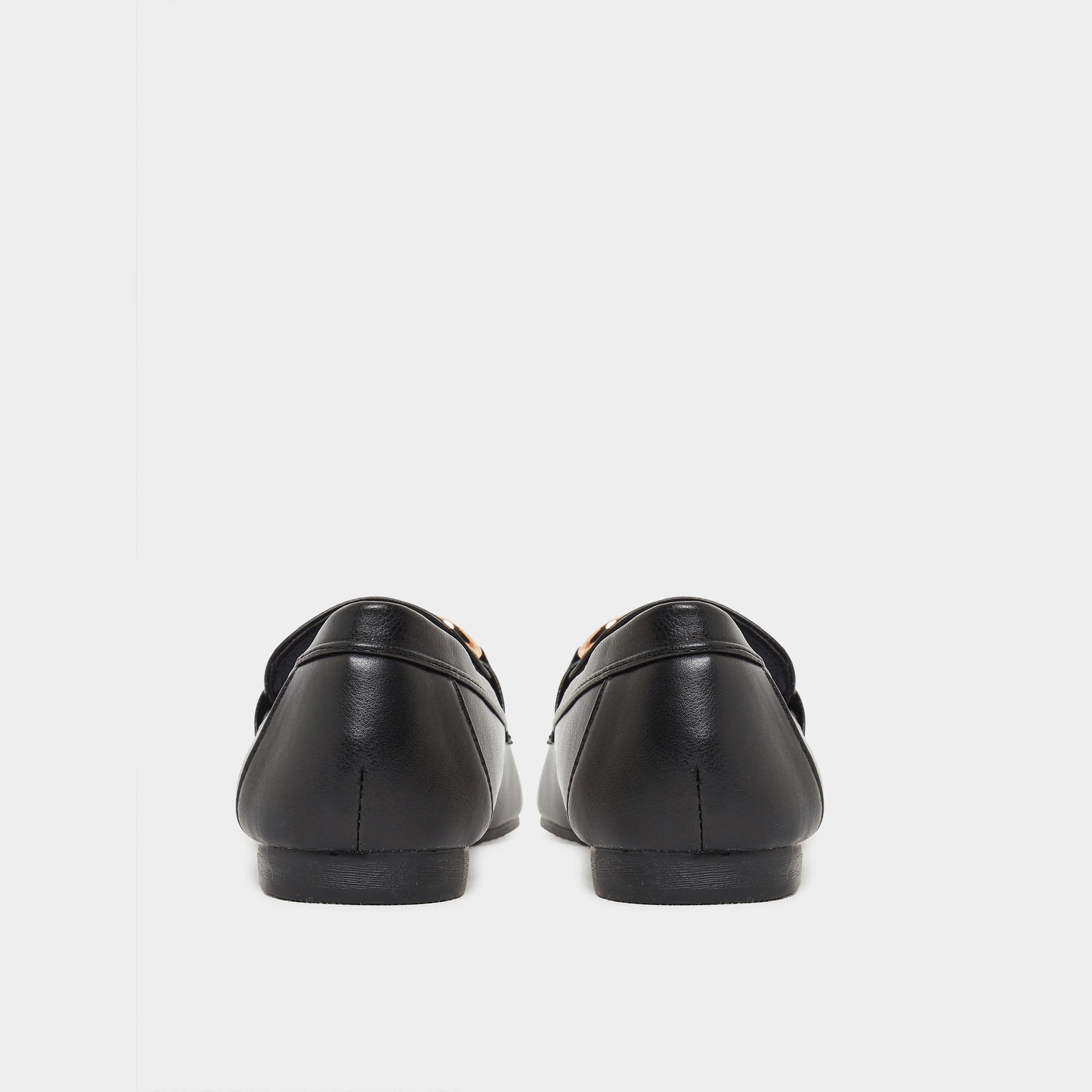 Styli Women Vilena Metal Trim Apron Toe Loafers-women-shoes-flats-loafers-image-5