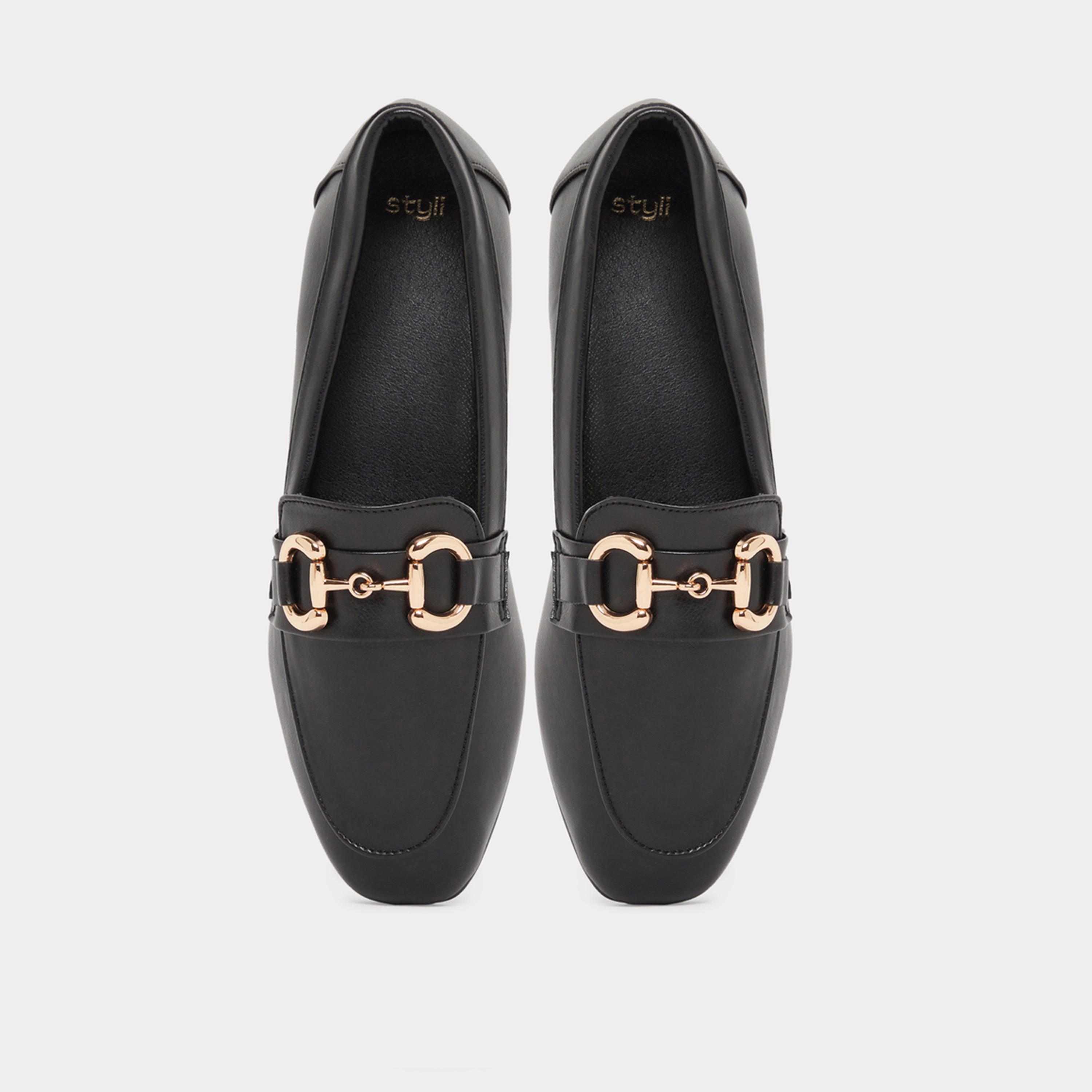 Styli Women Vilena Metal Trim Apron Toe Loafers-women-shoes-flats-loafers-image-6