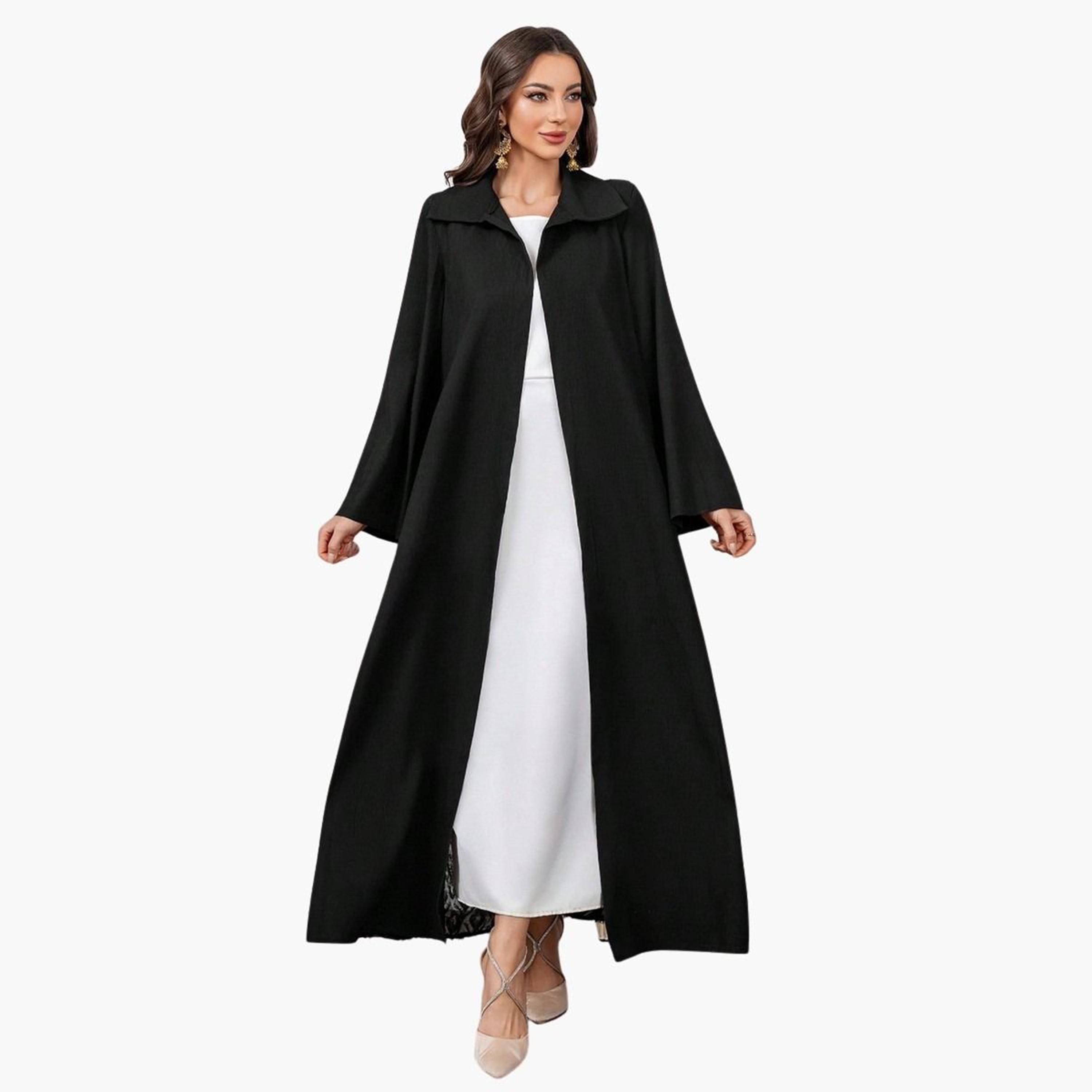 Take Two Black Furry Back Panel Front Open Kimono-women-winterwear-coatsandjackets-jackets-image-1