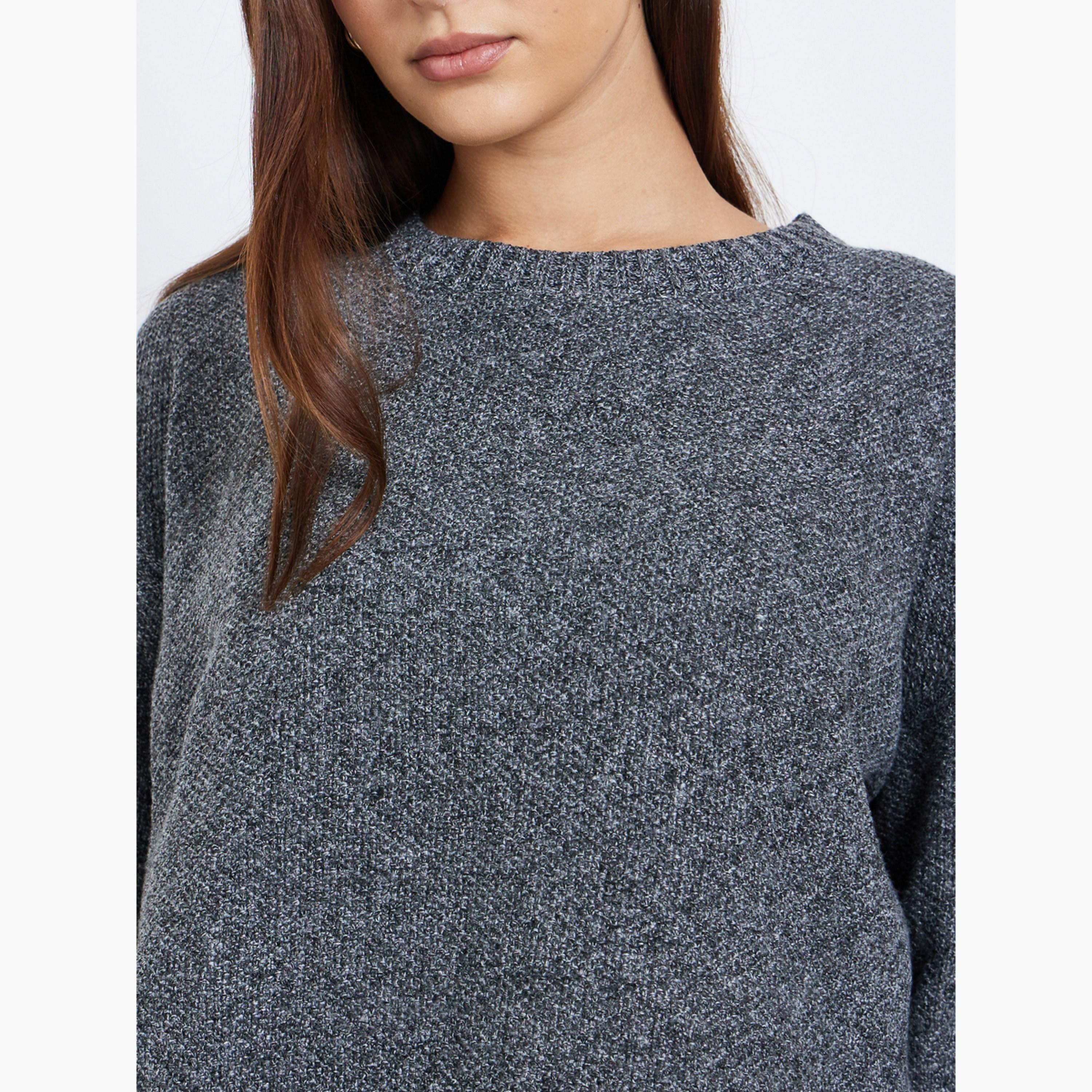 Styli Charcoal Boxy Fit Knit Sweater-women-winterwear-cardigansandjumpers-jumpers-image-4