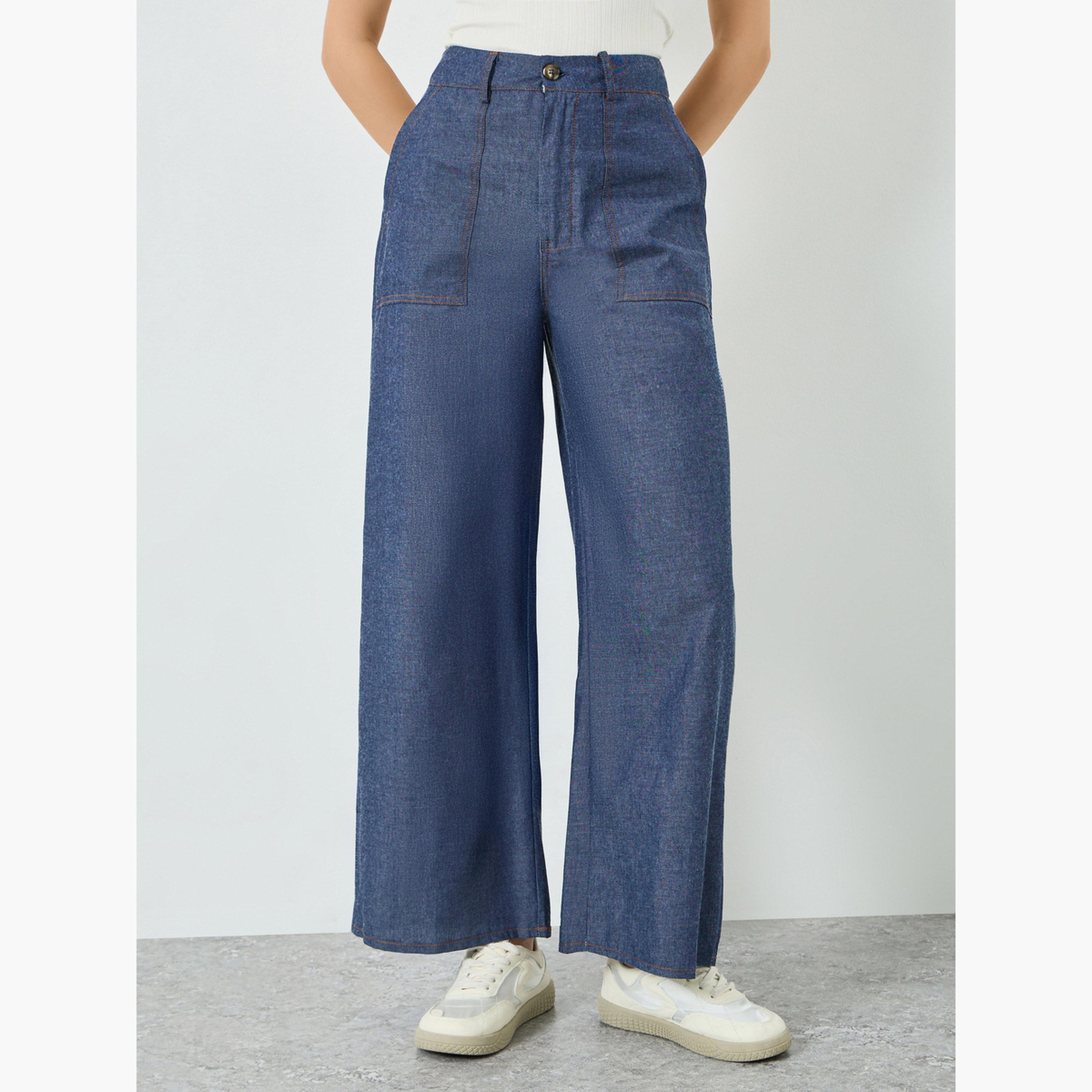 Styli Women Blue Wide Leg Jeans-women-clothing-bottoms-jeans-image-1