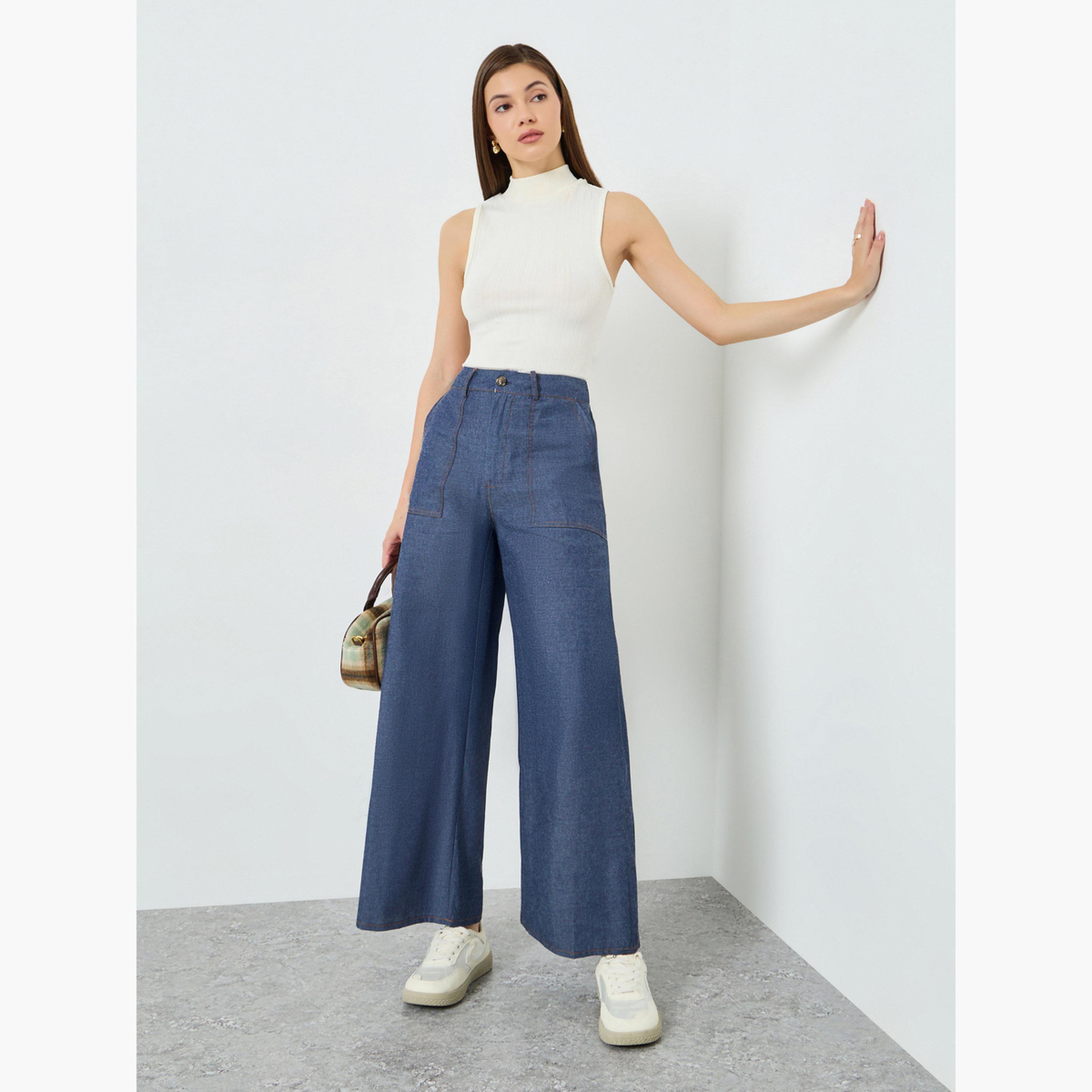 Styli Women Blue Wide Leg Jeans-women-clothing-bottoms-jeans-image-2