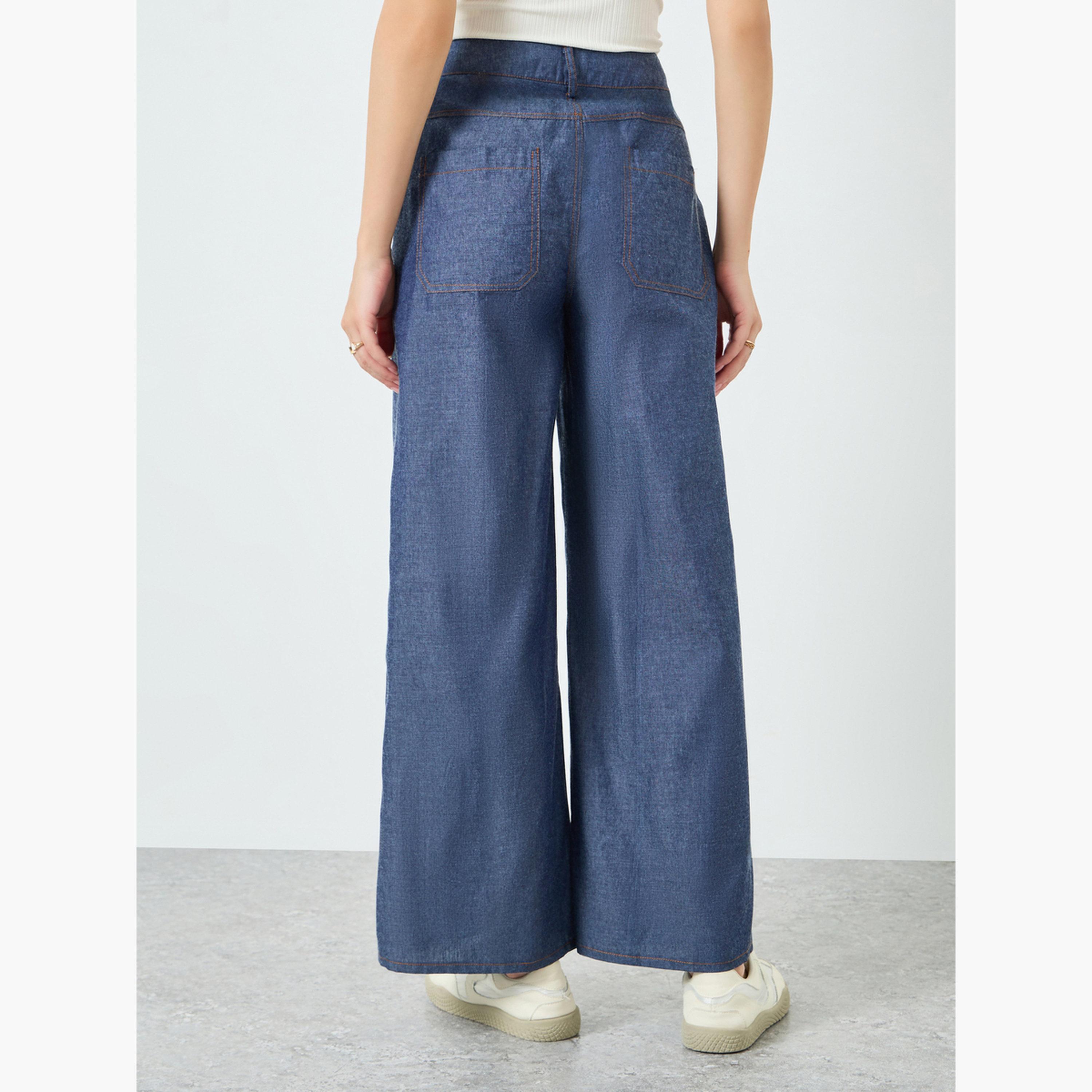 Styli Women Blue Wide Leg Jeans-women-clothing-bottoms-jeans-image-4