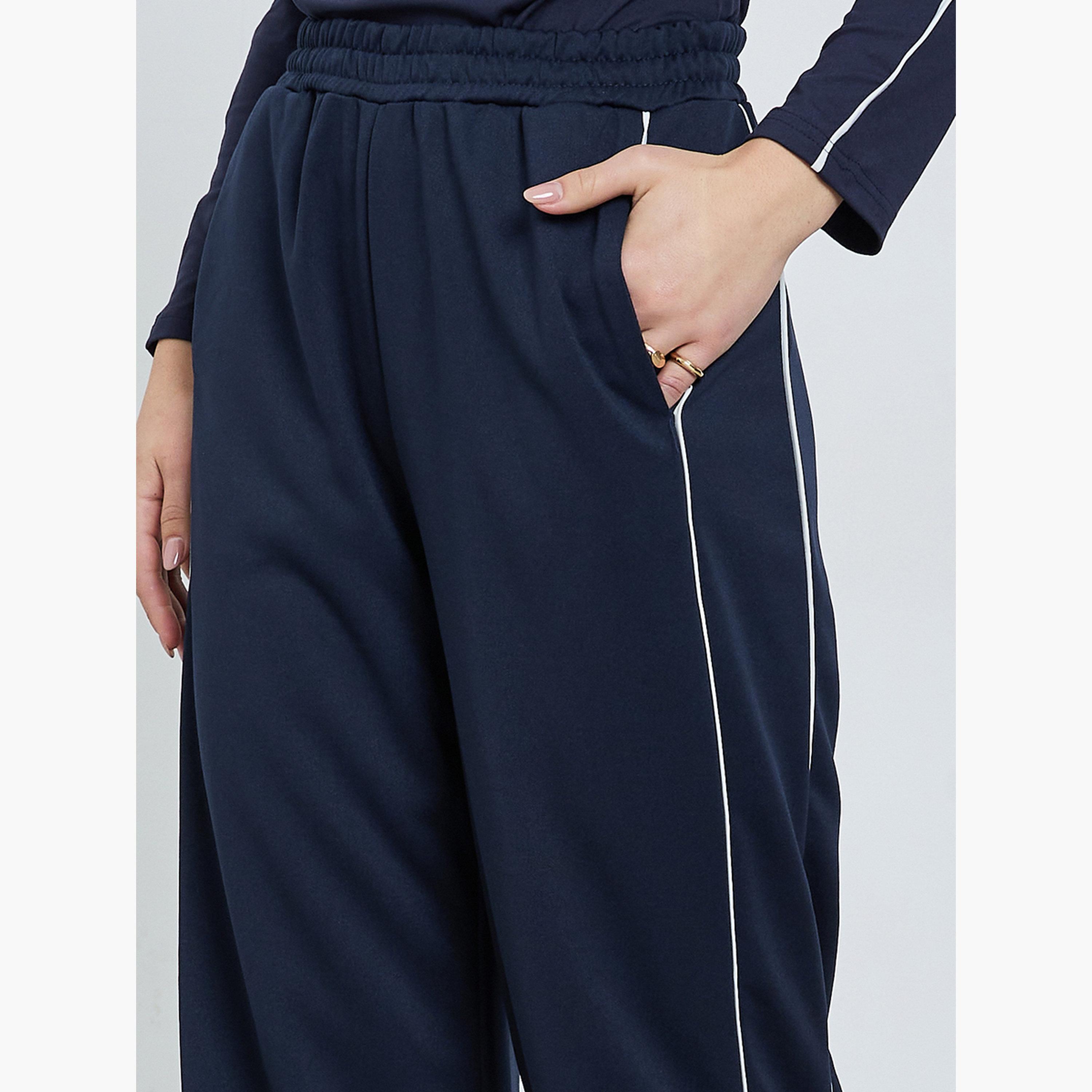 بنطال جوغر بأرجل واسعة وشريط جانبي-women-clothing-bottoms-joggers-image-4