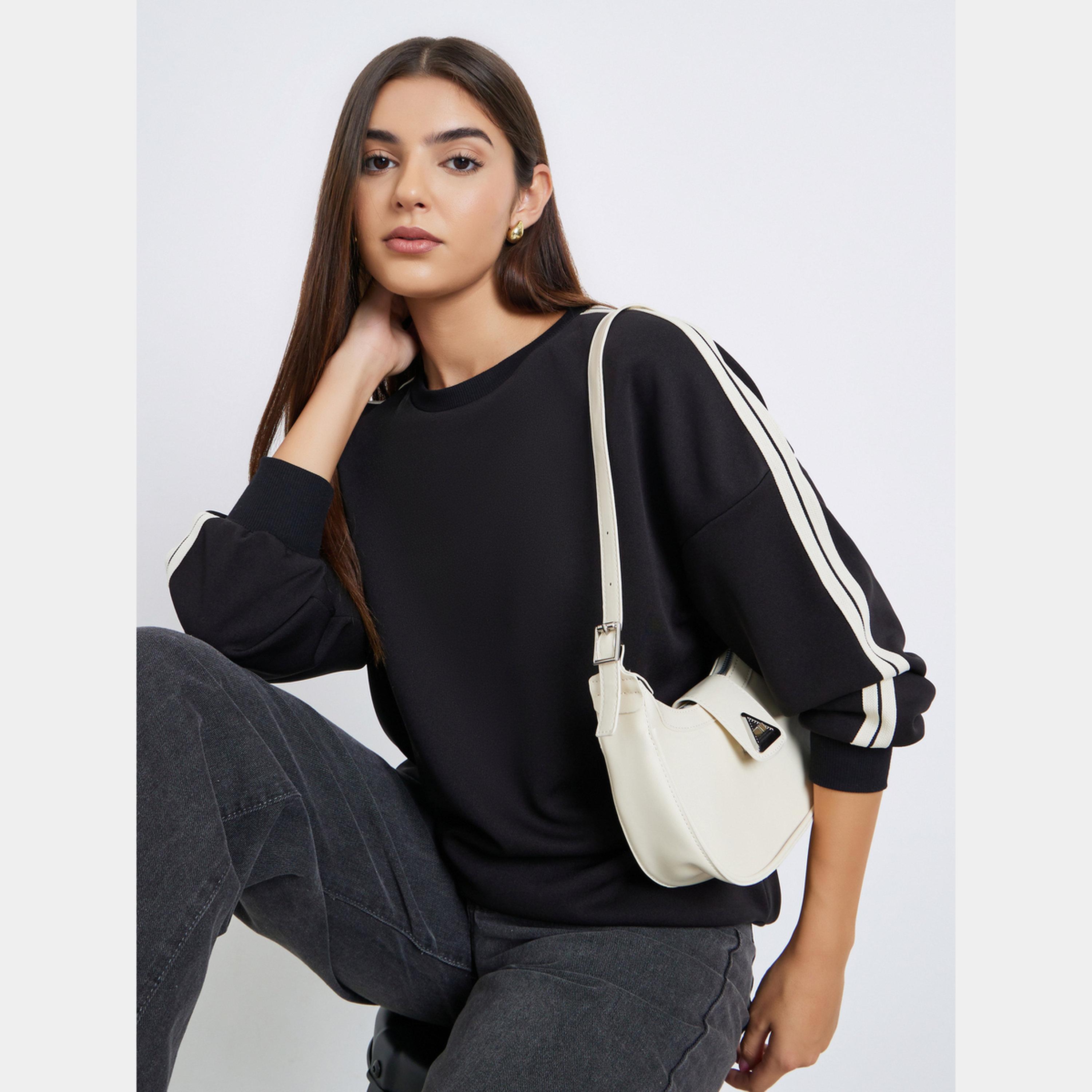 Styli Oversized Longline Sweatshirt with Taping Detail-women-winterwear-hoodiesandsweatshirts-sweatshirts-image-3