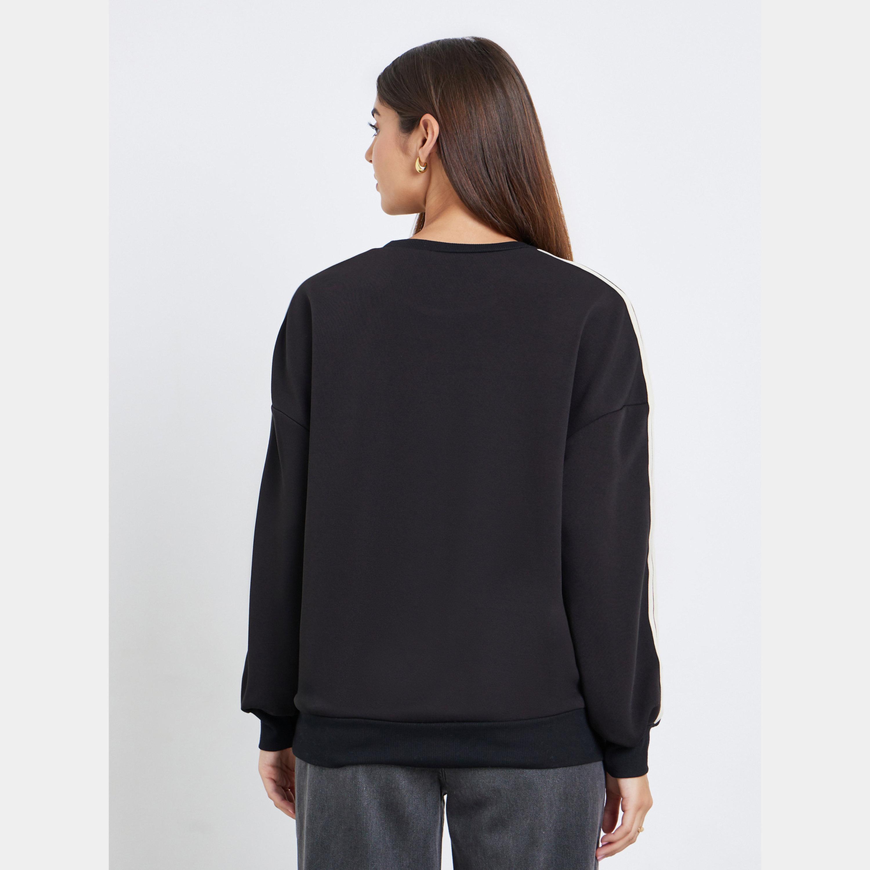 Styli Oversized Longline Sweatshirt with Taping Detail-women-winterwear-hoodiesandsweatshirts-sweatshirts-image-5