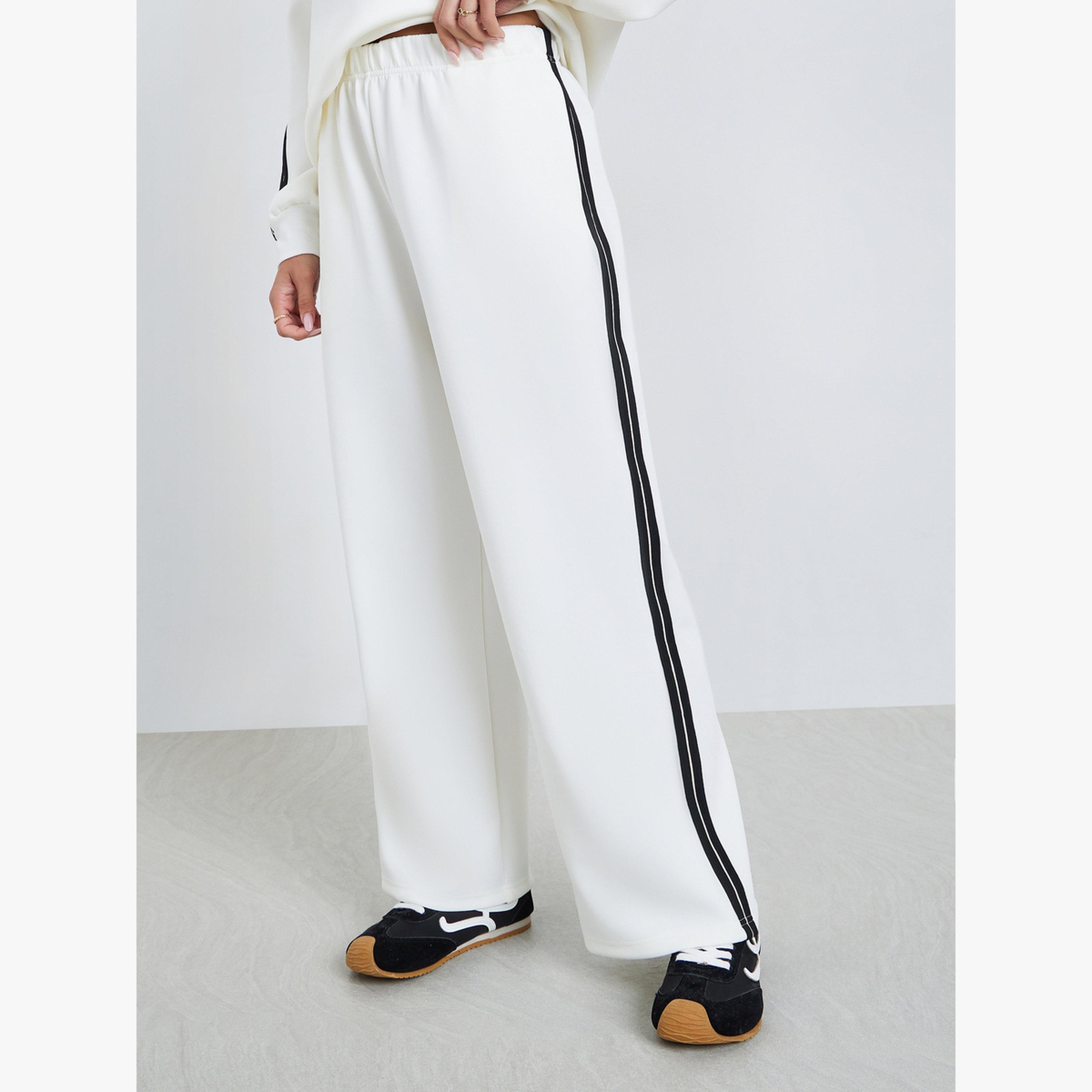Styli Women Off-White Side Stripe Joggers-women-clothing-bottoms-joggers-image-1