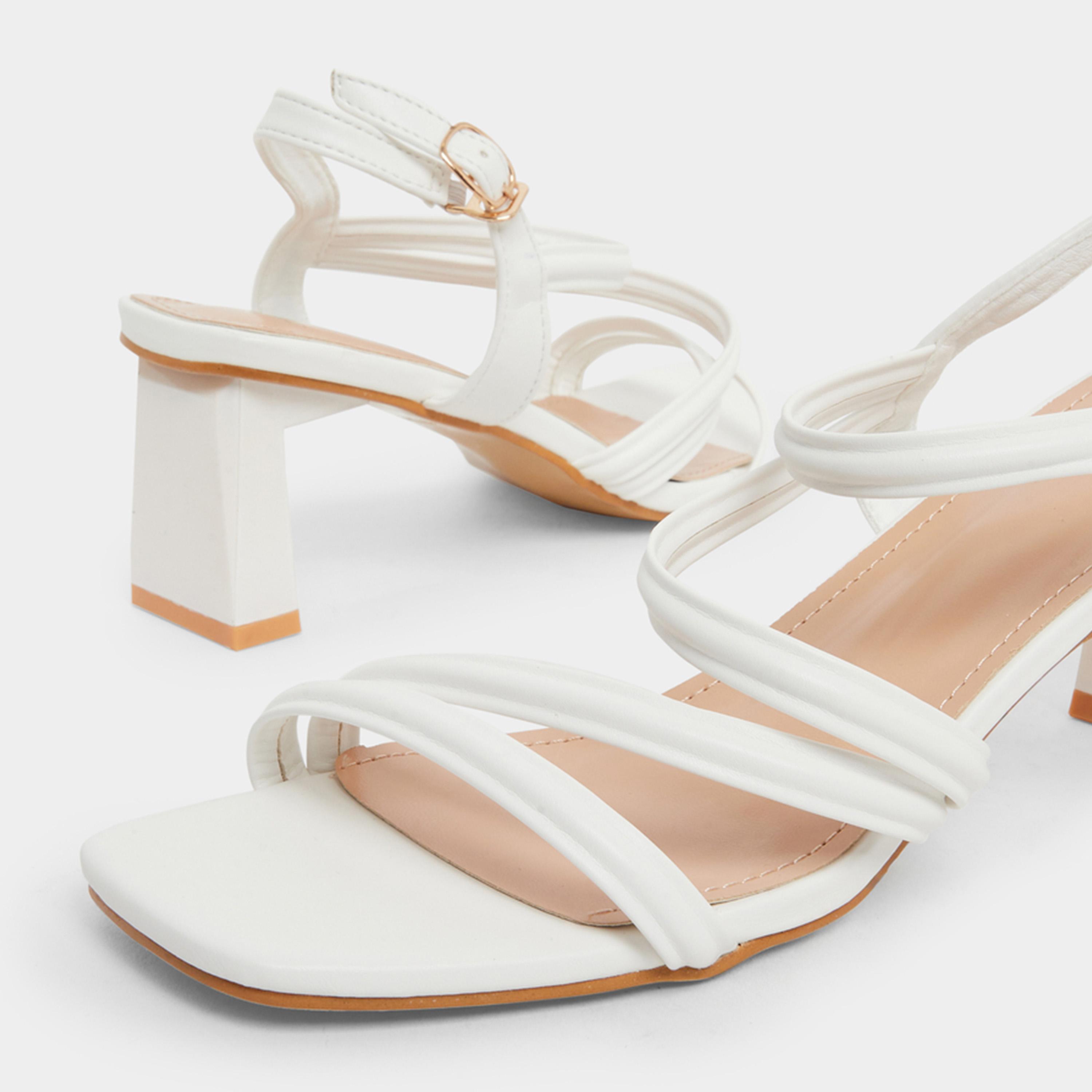 Styli Women White Strappy Block Heel Sandals-women-shoes-sandals-heeled-image-4