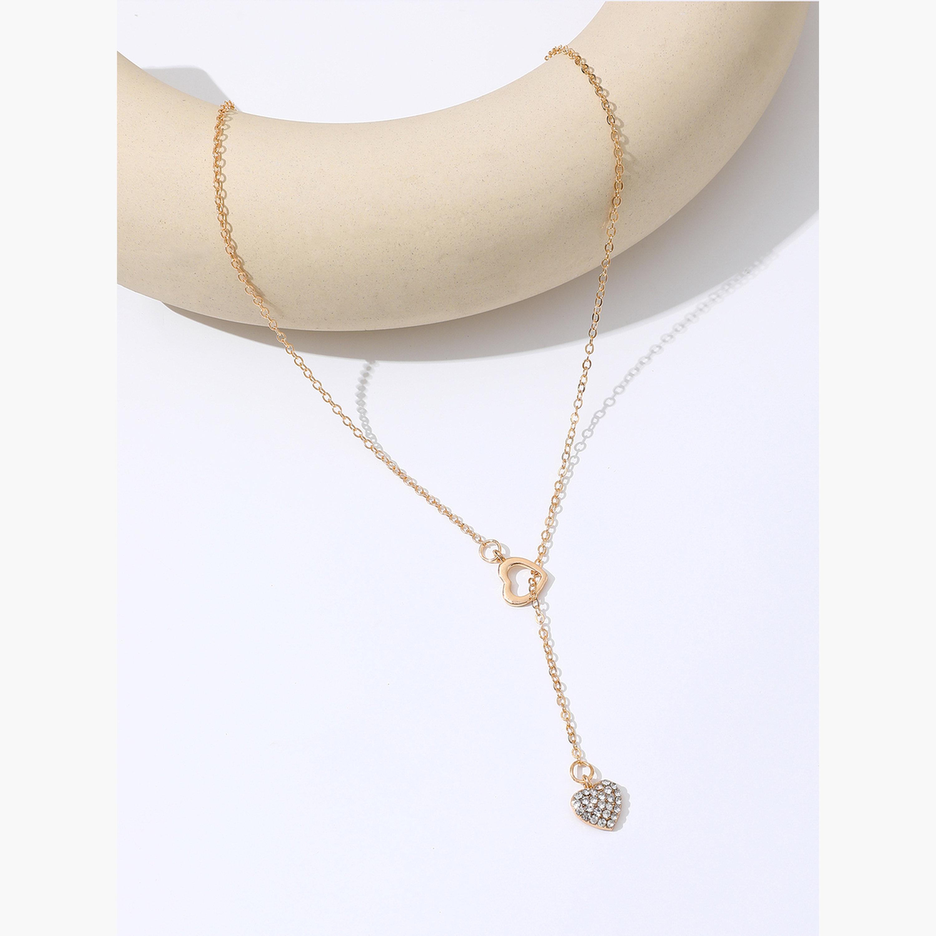 تيك تو - قلادة مزينة على شكل قلب-women-watchesandjewellery-jewellery-necklacesandpendants-image-3