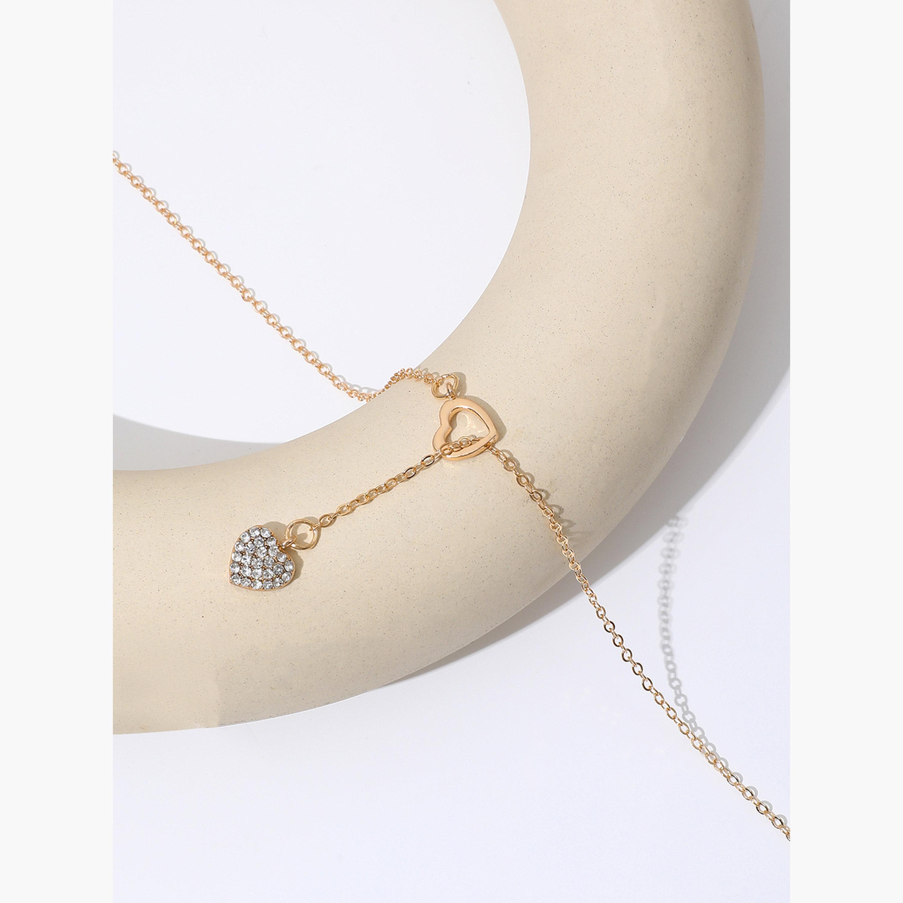تيك تو - قلادة مزينة على شكل قلب-women-watchesandjewellery-jewellery-necklacesandpendants-image-4