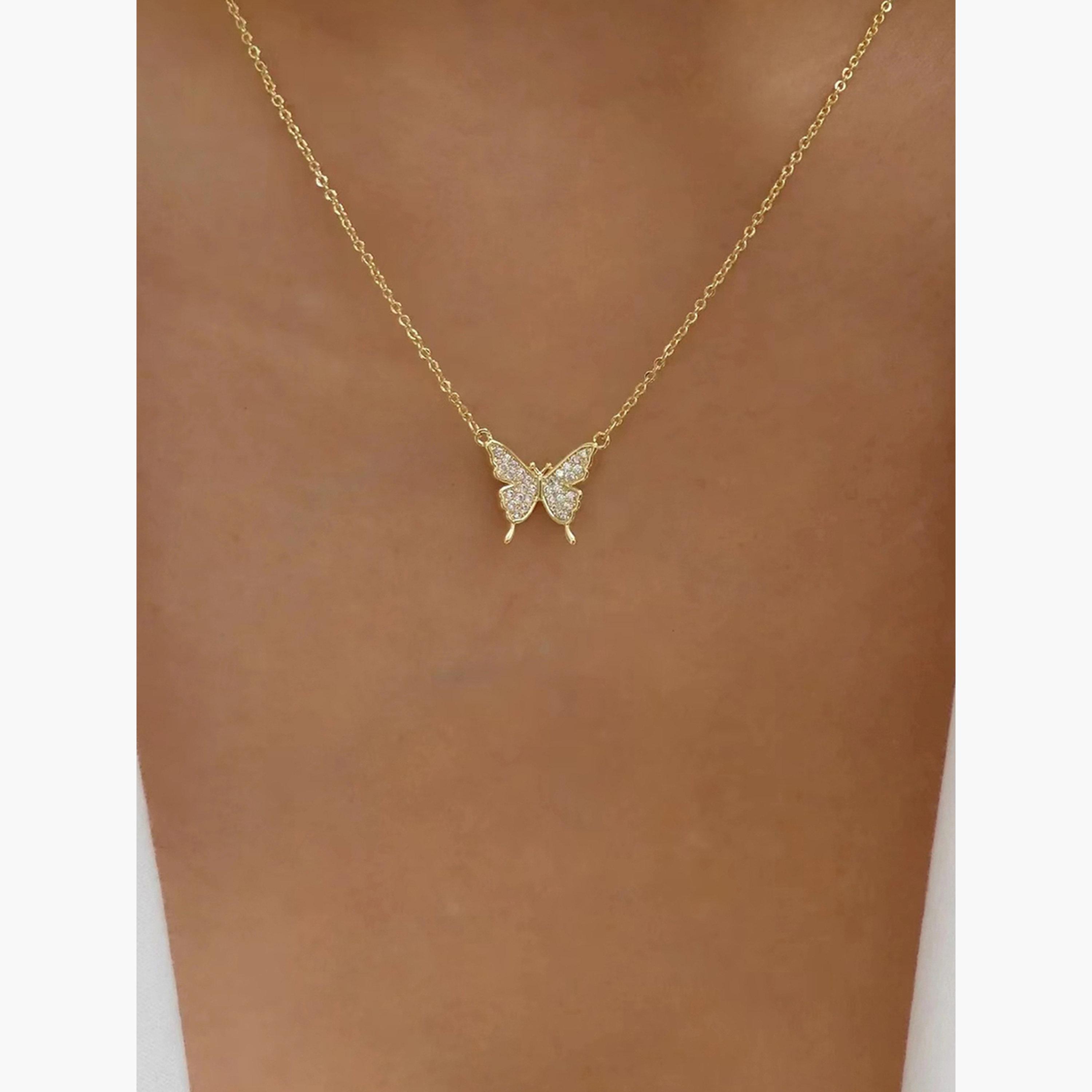 تيك تو - قلادة مزينة بالفراشة-women-watchesandjewellery-jewellery-necklacesandpendants-image-2