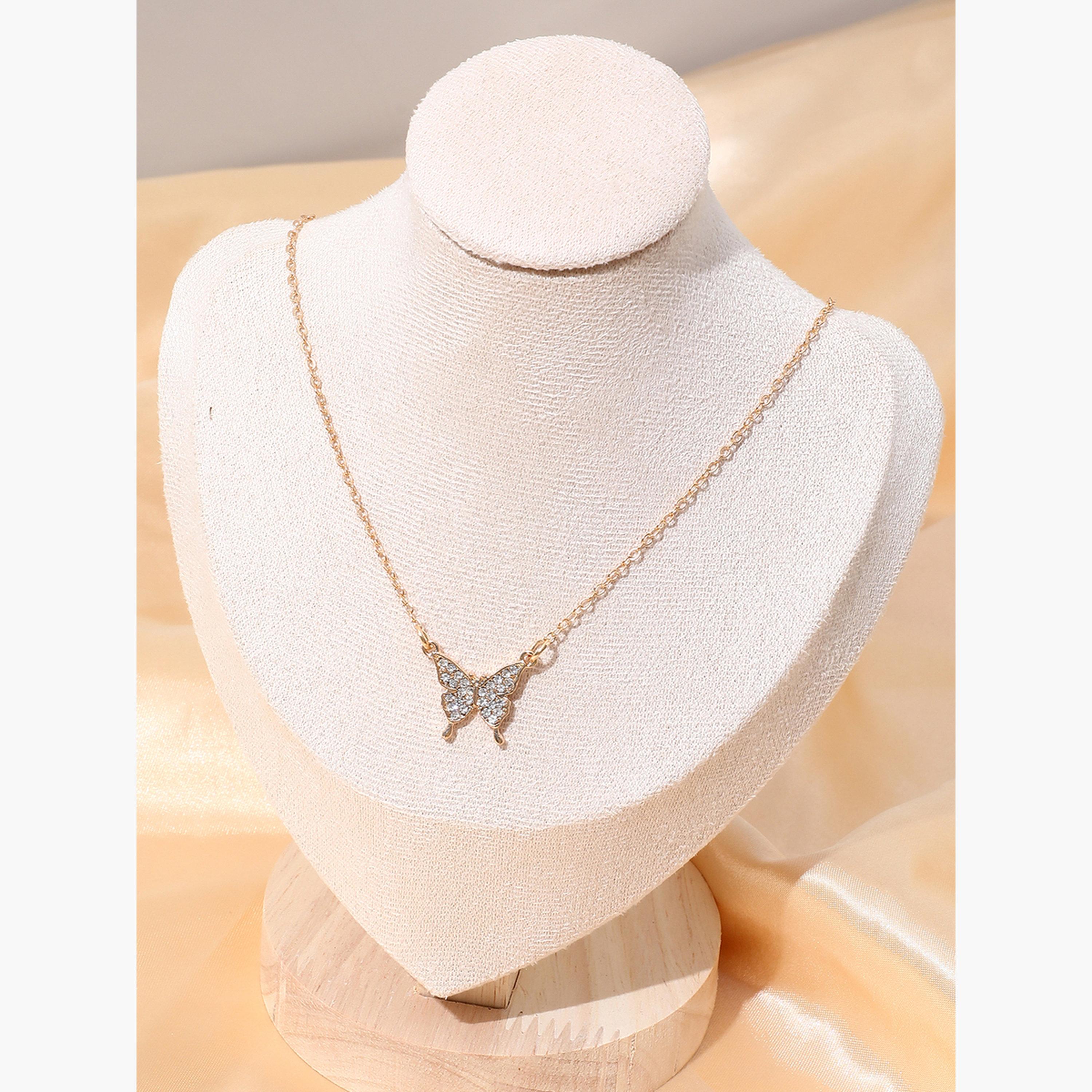 تيك تو - قلادة مزينة بالفراشة-women-watchesandjewellery-jewellery-necklacesandpendants-image-3