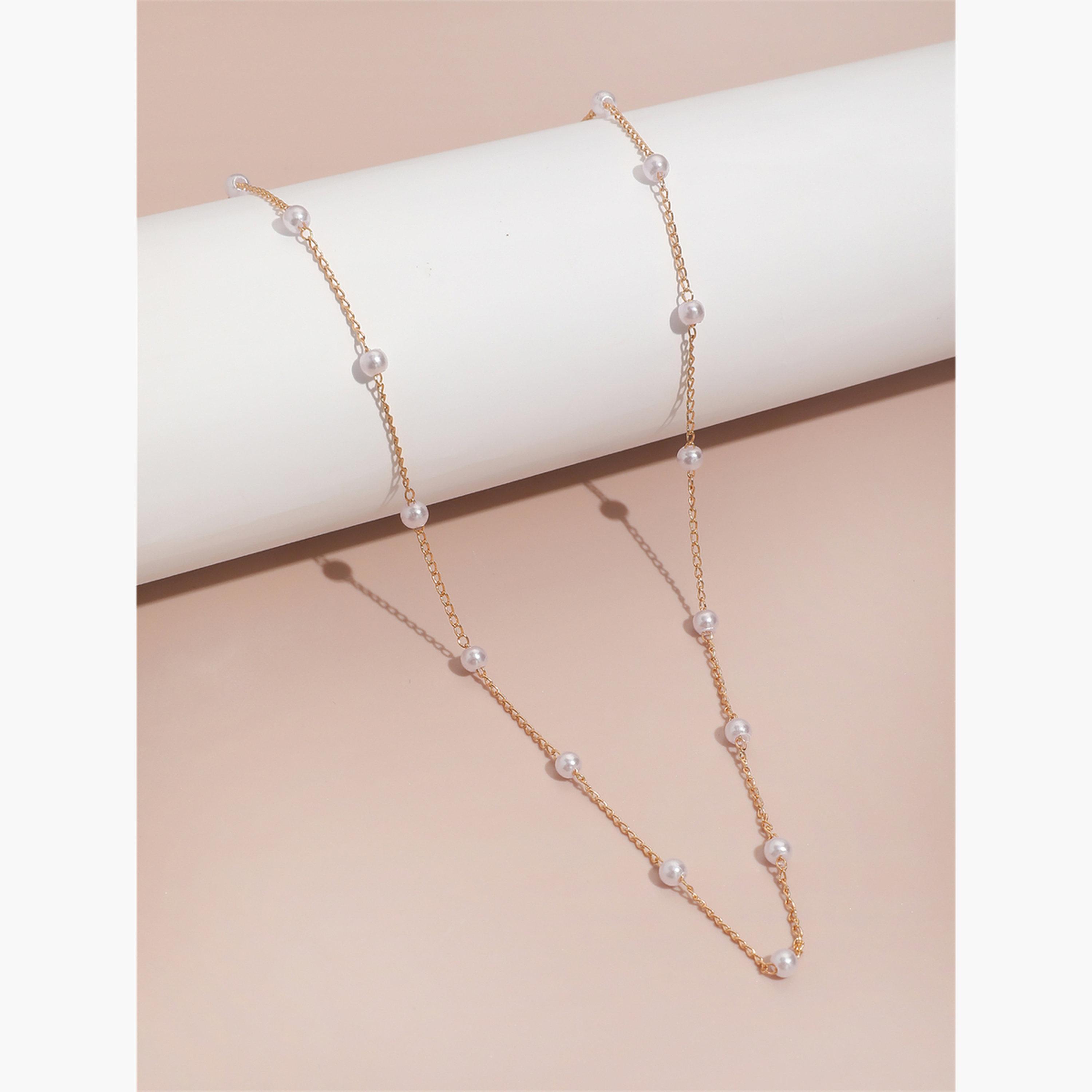 Take Two Women  Faux Pearl Trail Necklace-women-watchesandjewellery-jewellery-necklacesandpendants-image-5