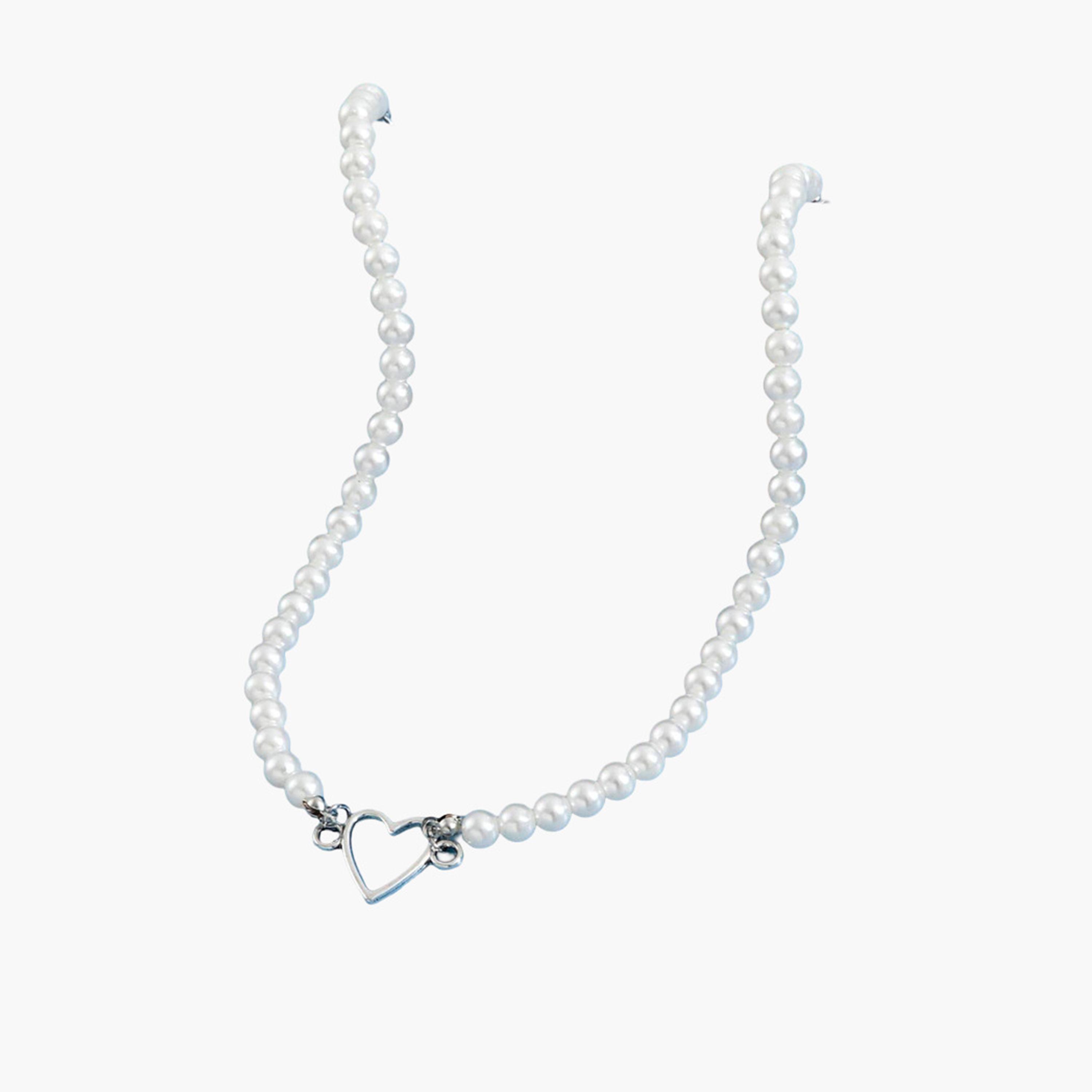 تيك تو - قلادة من اللؤلؤ الصناعي وديكور القلب-women-watchesandjewellery-jewellery-necklacesandpendants-image-4