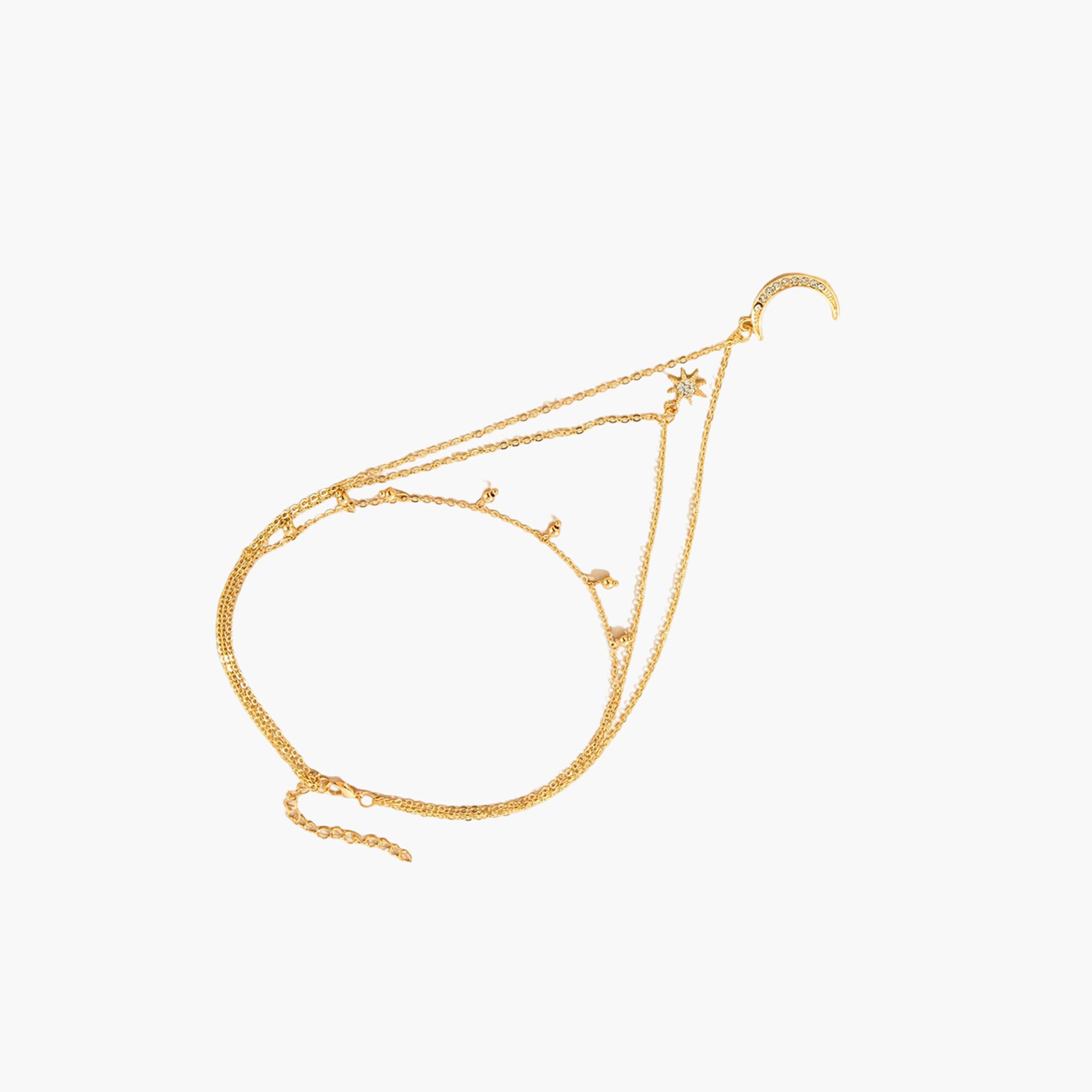 Take Two Women  Star and Moon Rhinestone Layered Necklace-women-watchesandjewellery-jewellery-necklacesandpendants-image-3