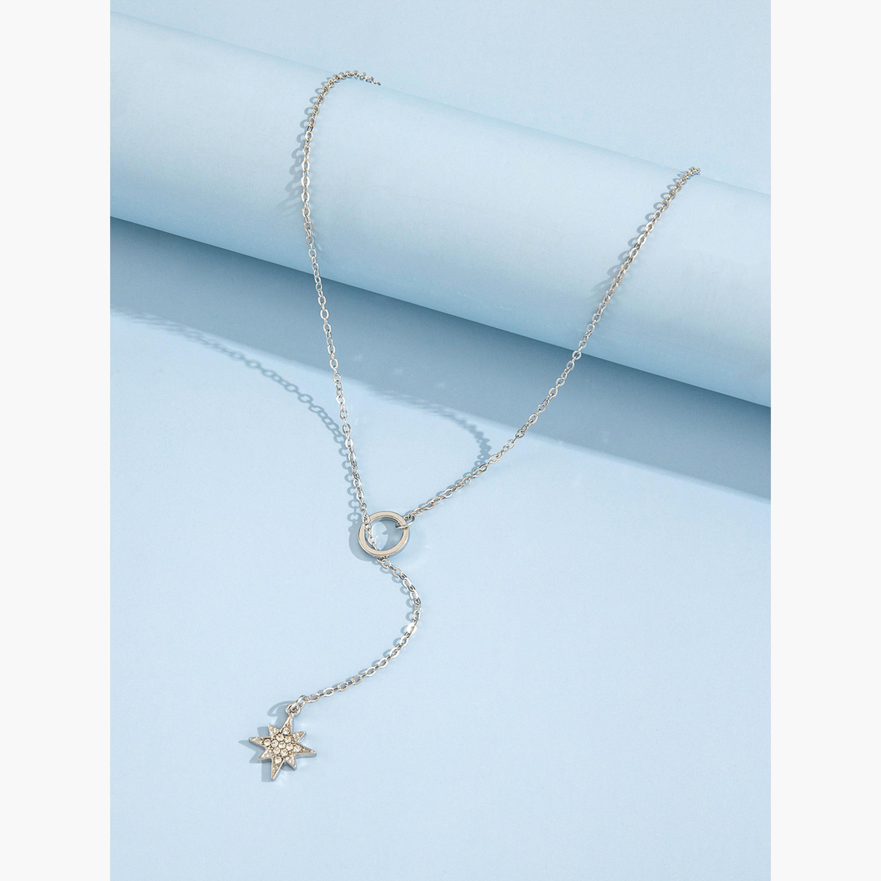 تيك تو - قلادة متدلية مزينة بالنجوم-women-watchesandjewellery-jewellery-necklacesandpendants-image-3