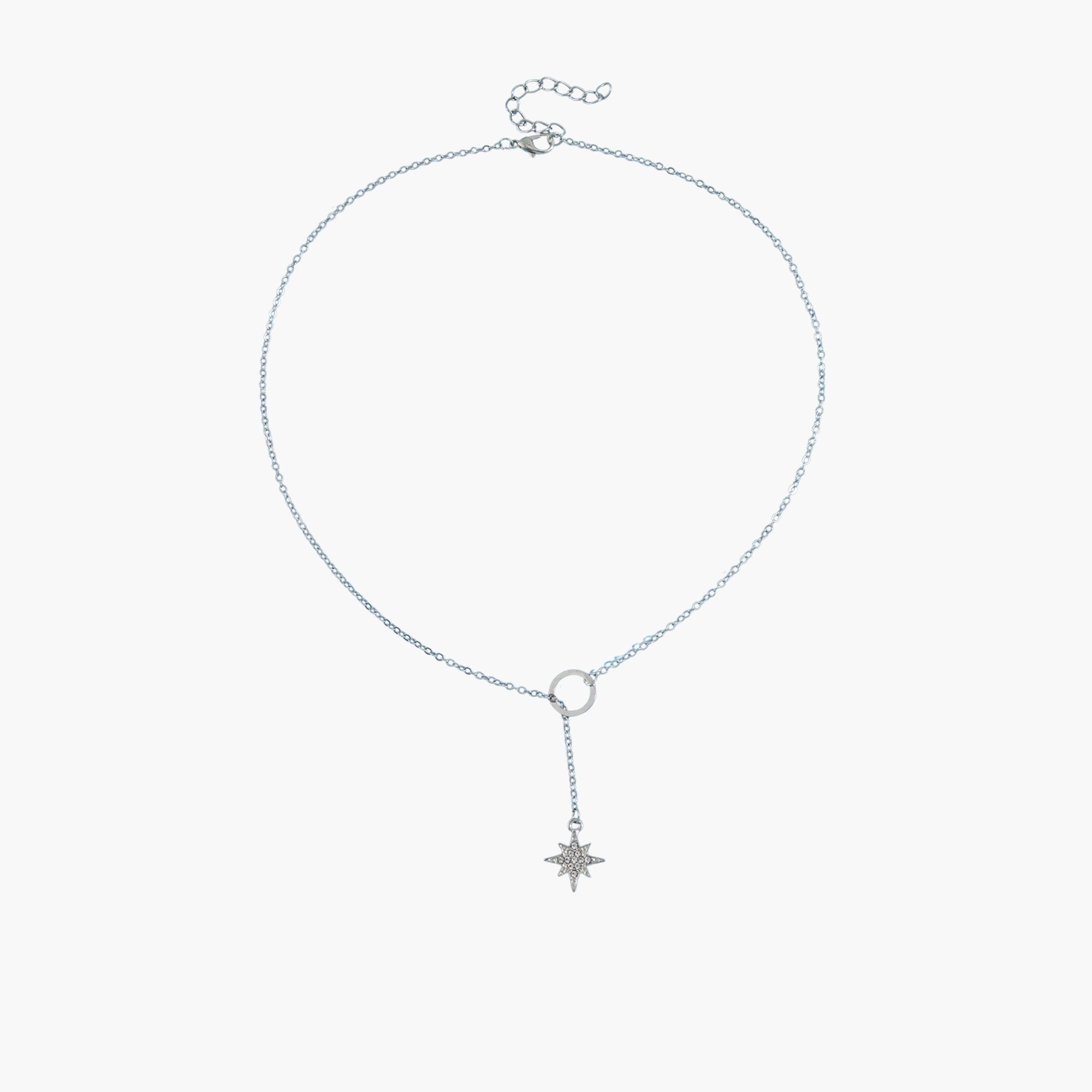 Take Two Women  Star Embellished Drop Necklace-women-watchesandjewellery-jewellery-necklacesandpendants-image-1
