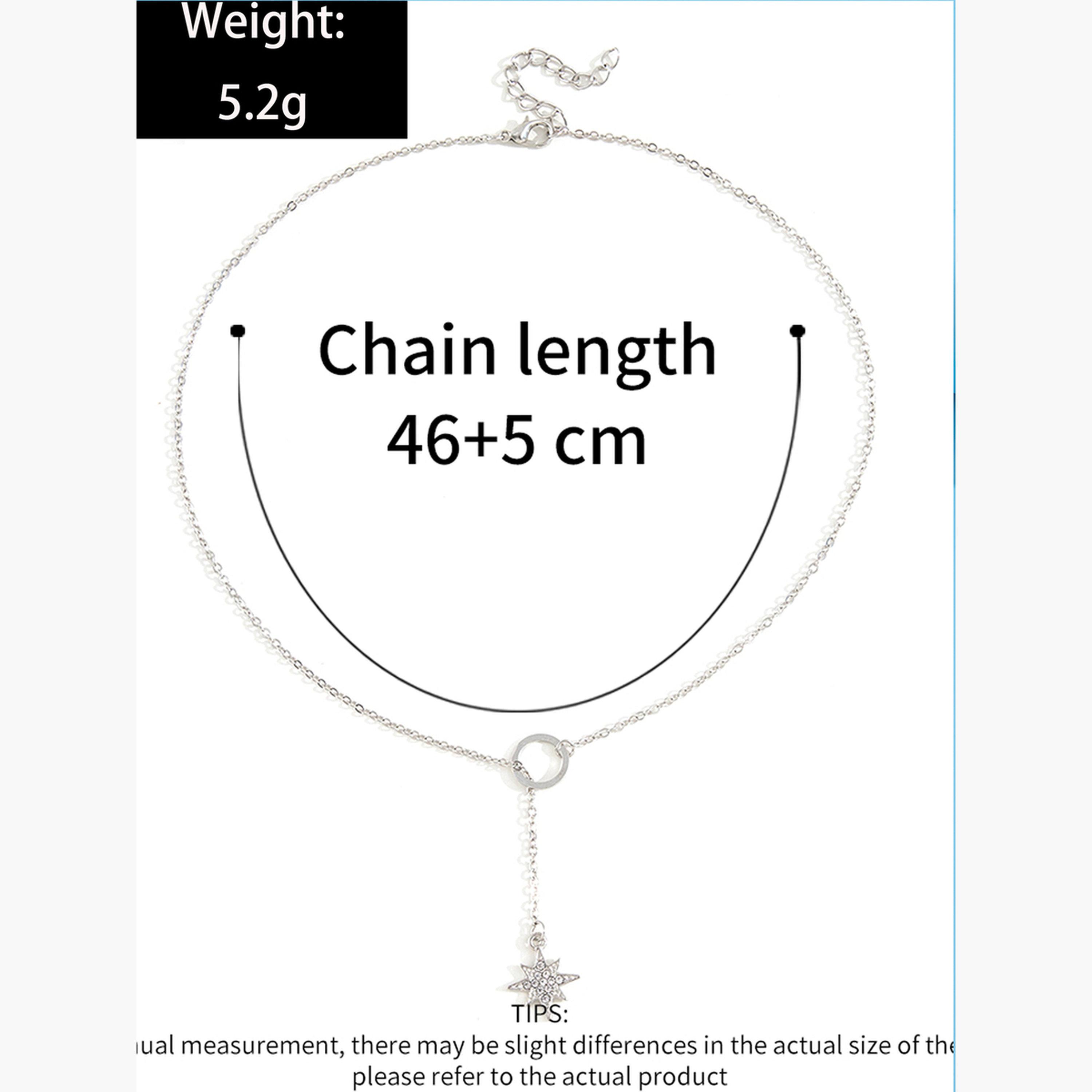 Take Two Women  Star Embellished Drop Necklace-women-watchesandjewellery-jewellery-necklacesandpendants-image-6