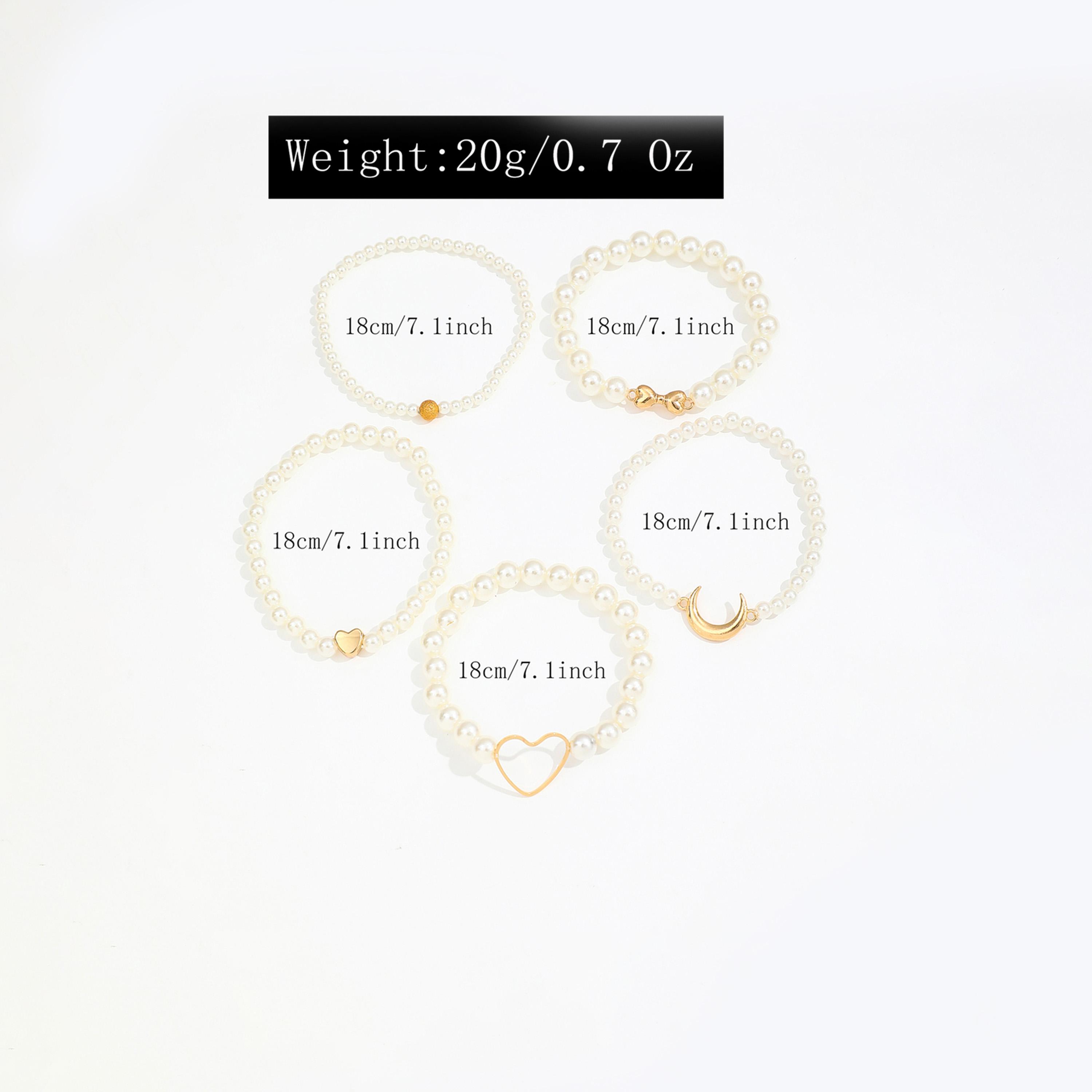 Take Two Women  Set of 5 - Faux Pearl Heart Decor Bracelets-women-watchesandjewellery-jewellery-banglesandbracelets-image-4