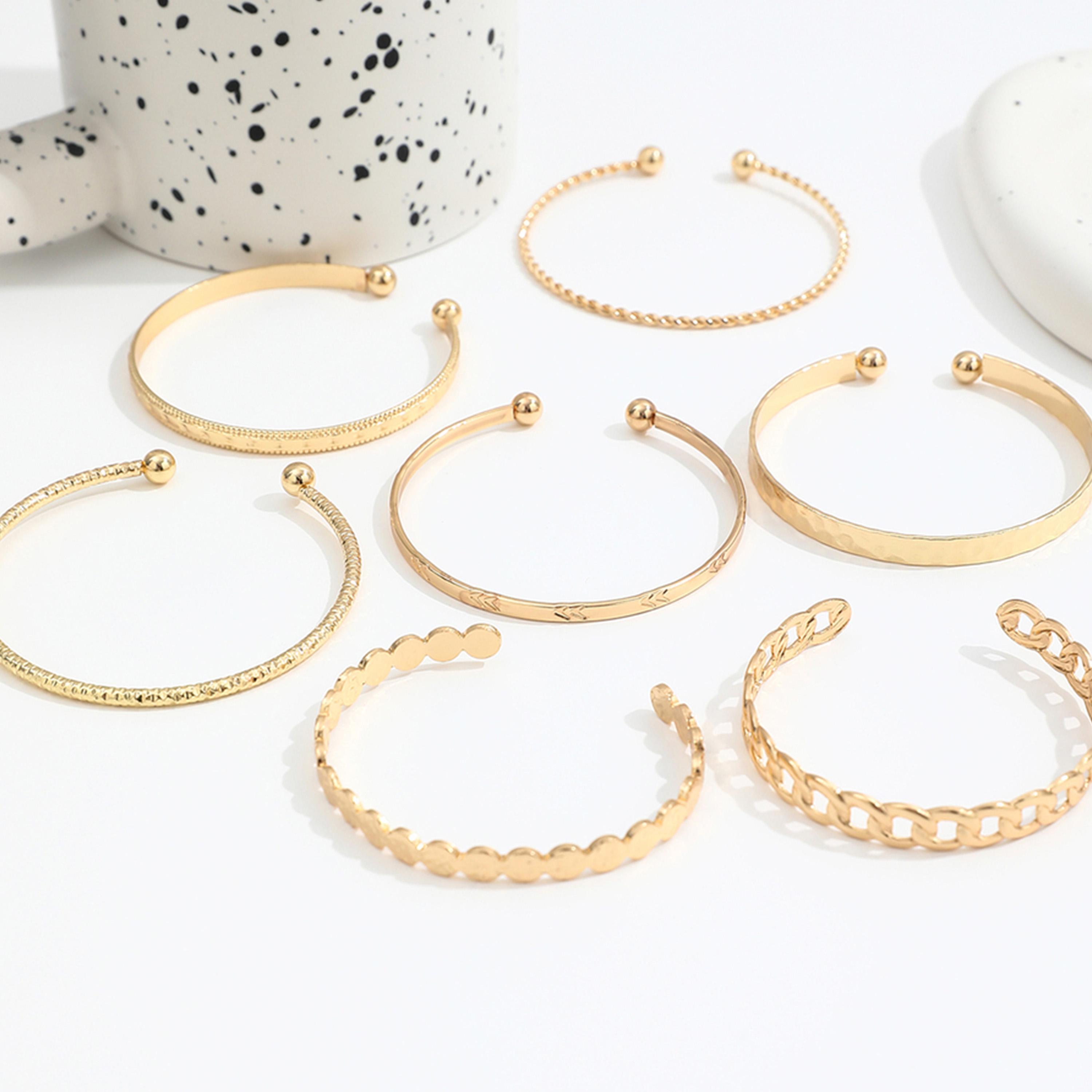 تيك تو - مجموعة من 7 أساور متنوعة-women-watchesandjewellery-jewellery-banglesandbracelets-image-5