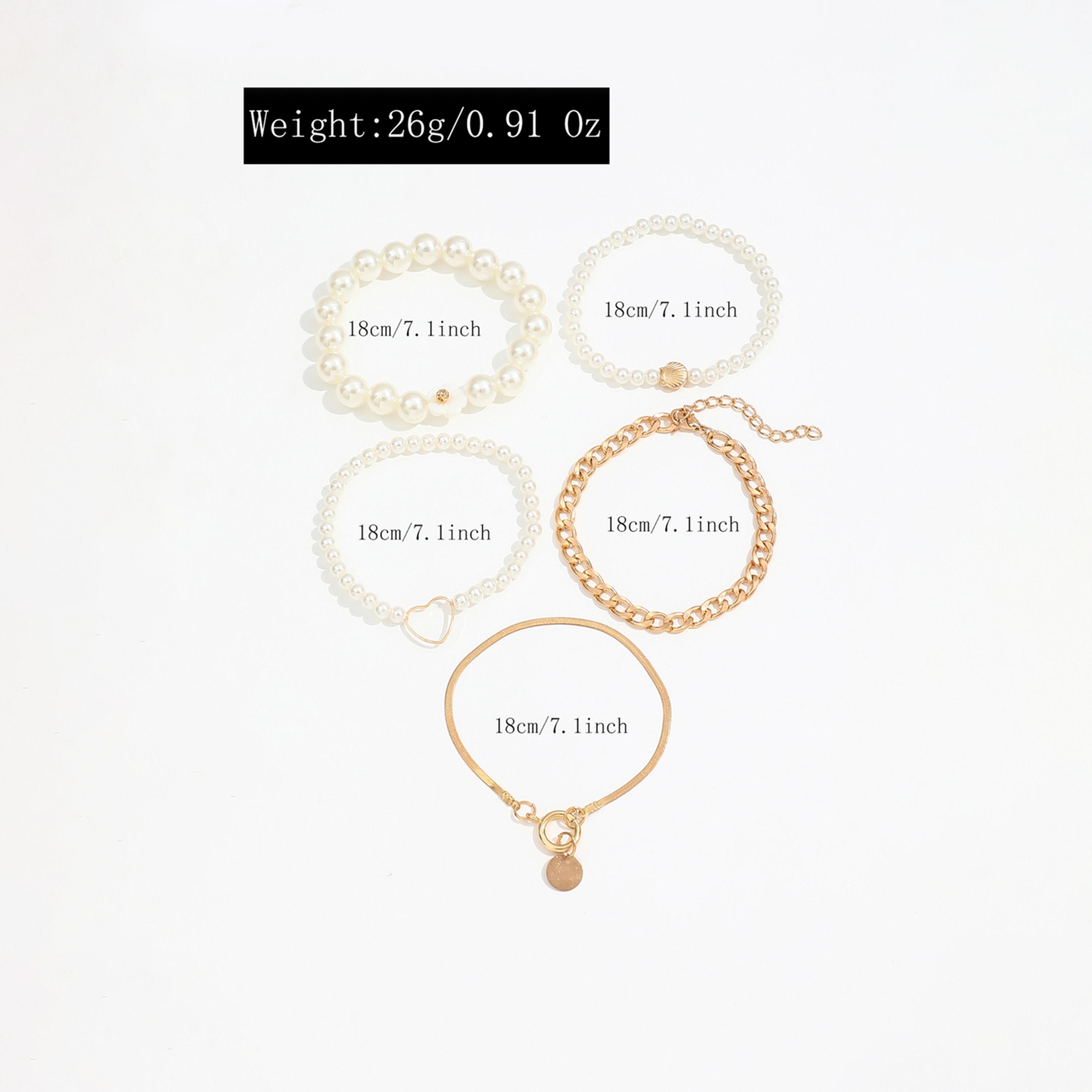 Take Two Women  Set of 5 - Faux Pearl Decor Bracelets-women-watchesandjewellery-jewellery-banglesandbracelets-image-6