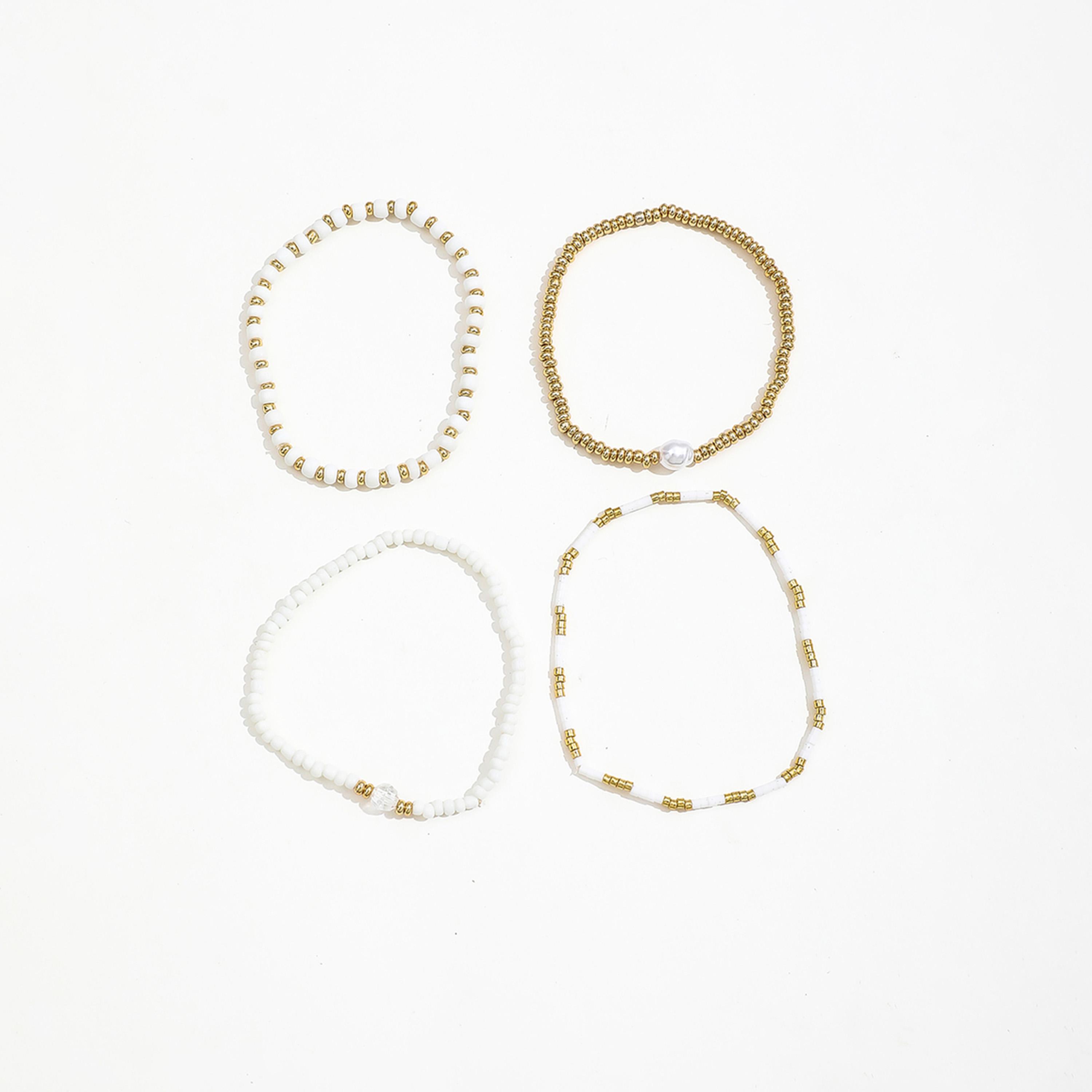تيك تو - مجموعة من 4 أساور من الخرز-women-watchesandjewellery-jewellery-banglesandbracelets-image-1