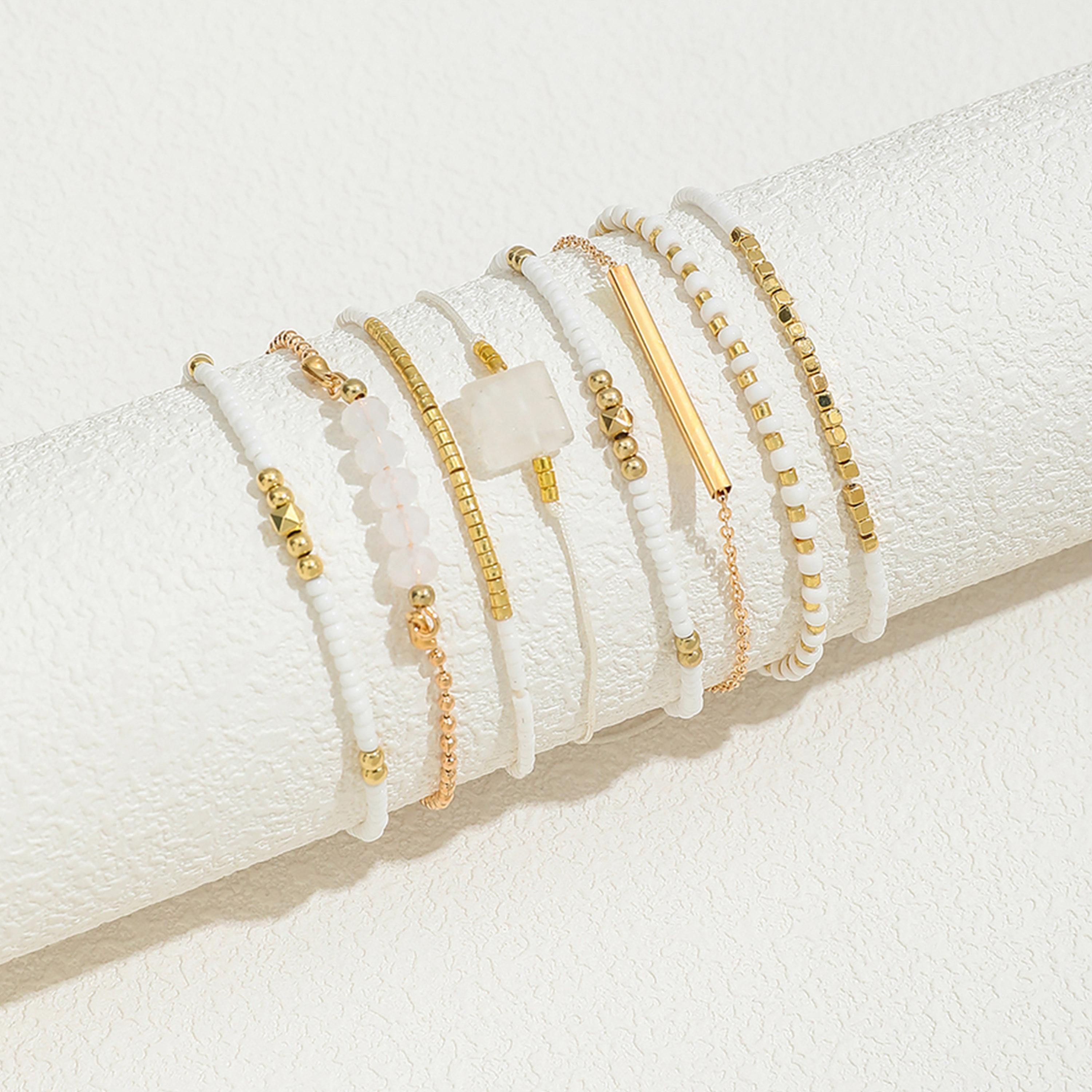 تيك تو - مجموعة من 8 أساور من الخرز-women-watchesandjewellery-jewellery-banglesandbracelets-image-1