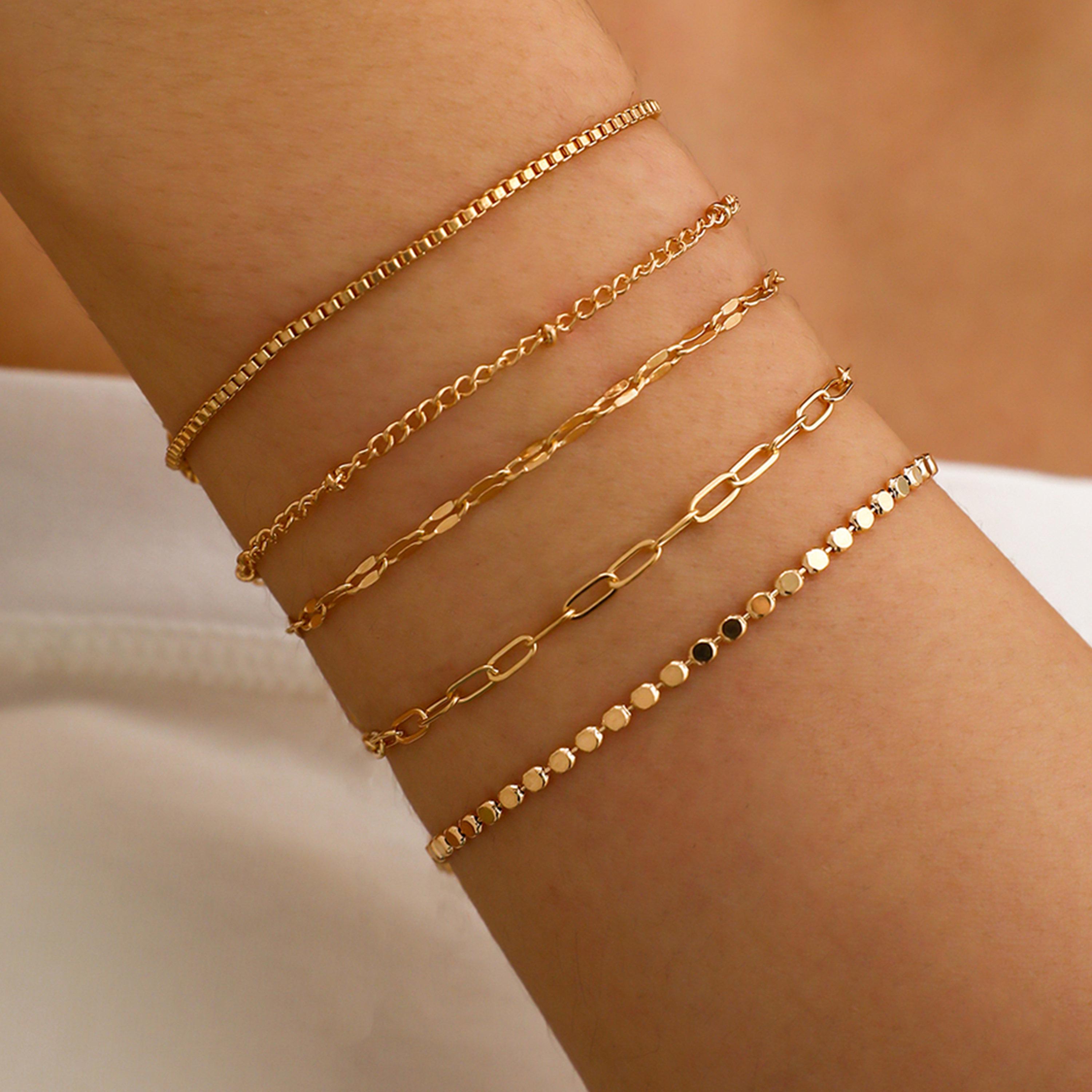 تيك تو - مجموعة من 5 أساور متنوعة-women-watchesandjewellery-jewellery-banglesandbracelets-image-2