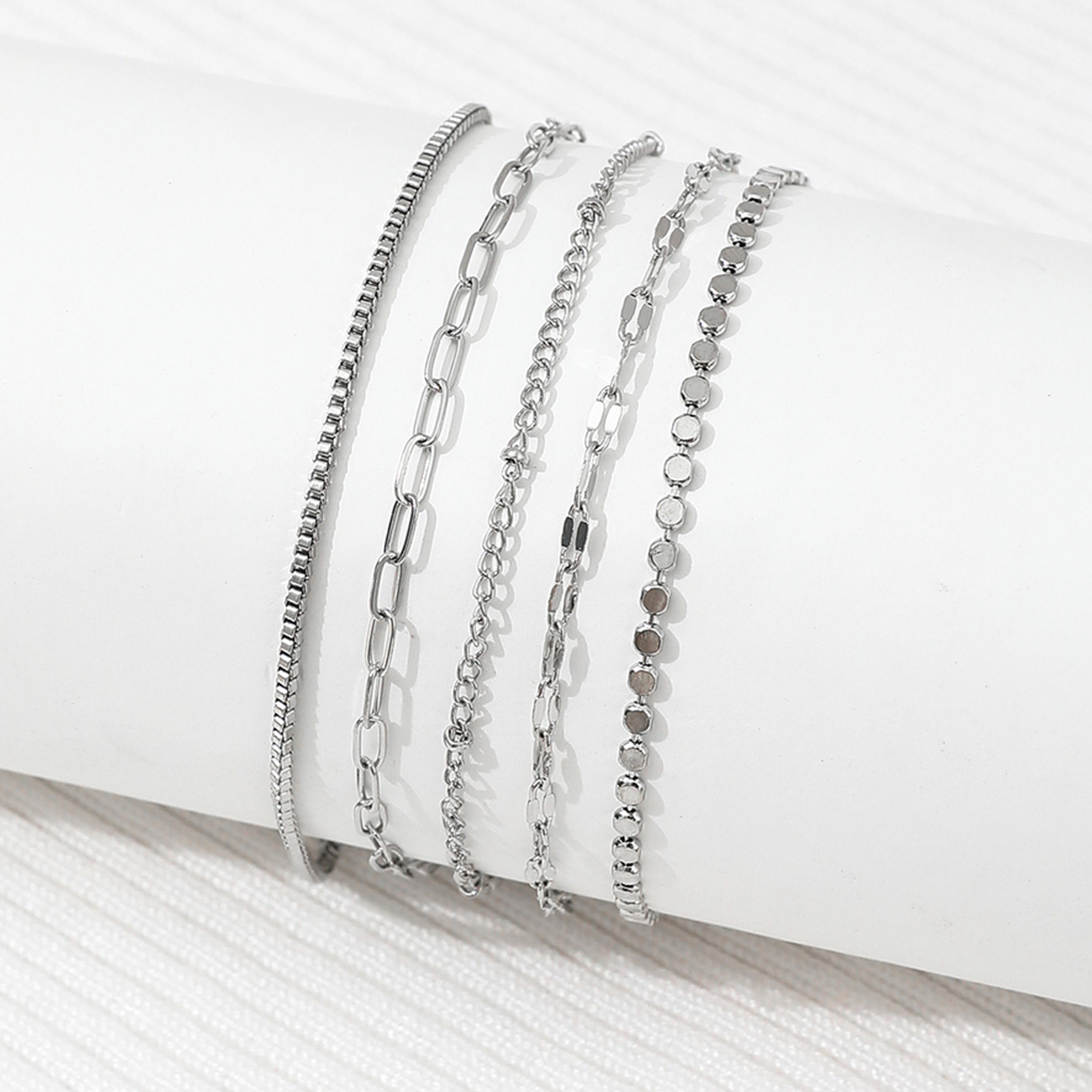 Take Two Women  Set of 5 - Assorted Link Bracelets-women-watchesandjewellery-jewellery-banglesandbracelets-image-1