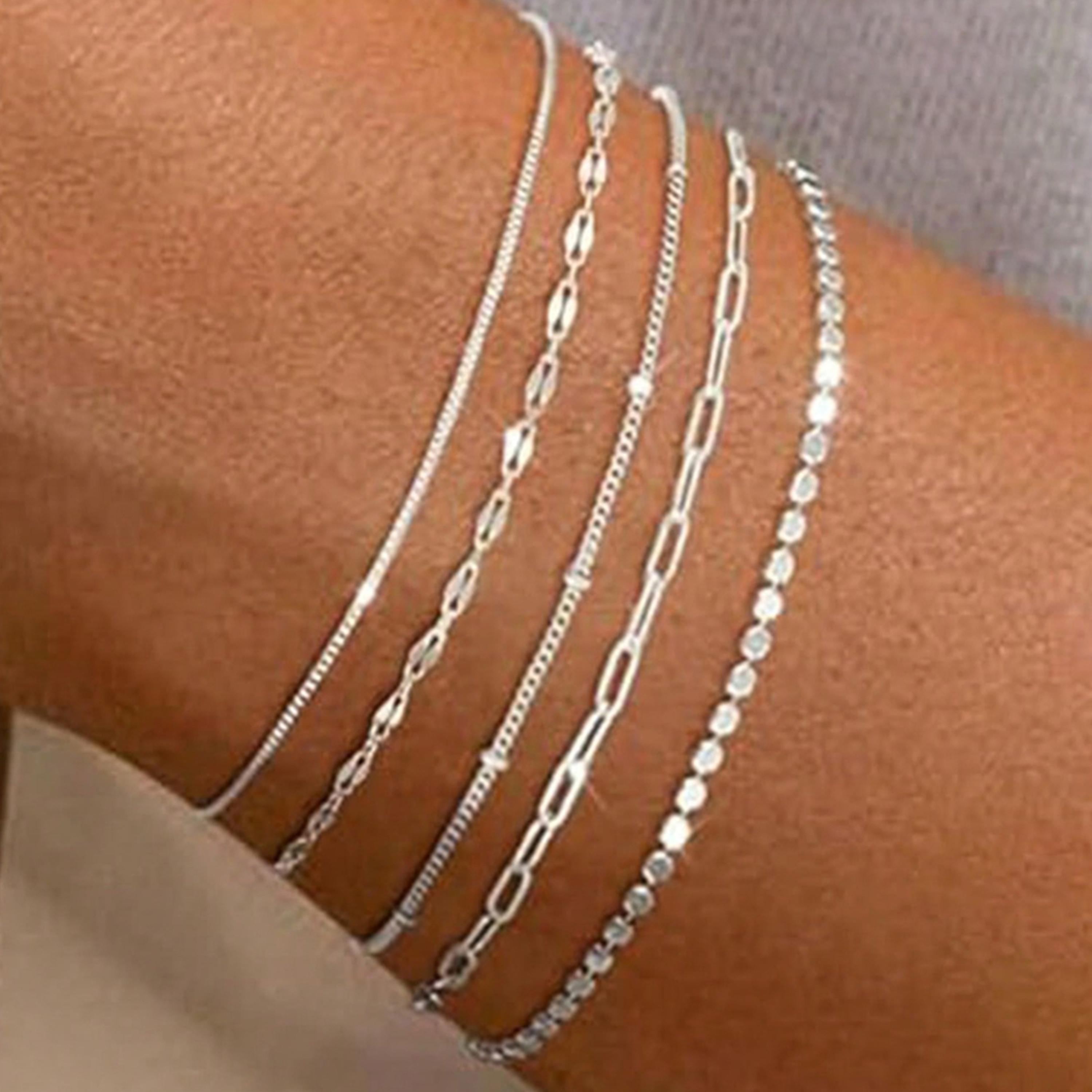 Take Two Women  Set of 5 - Assorted Link Bracelets-women-watchesandjewellery-jewellery-banglesandbracelets-image-2