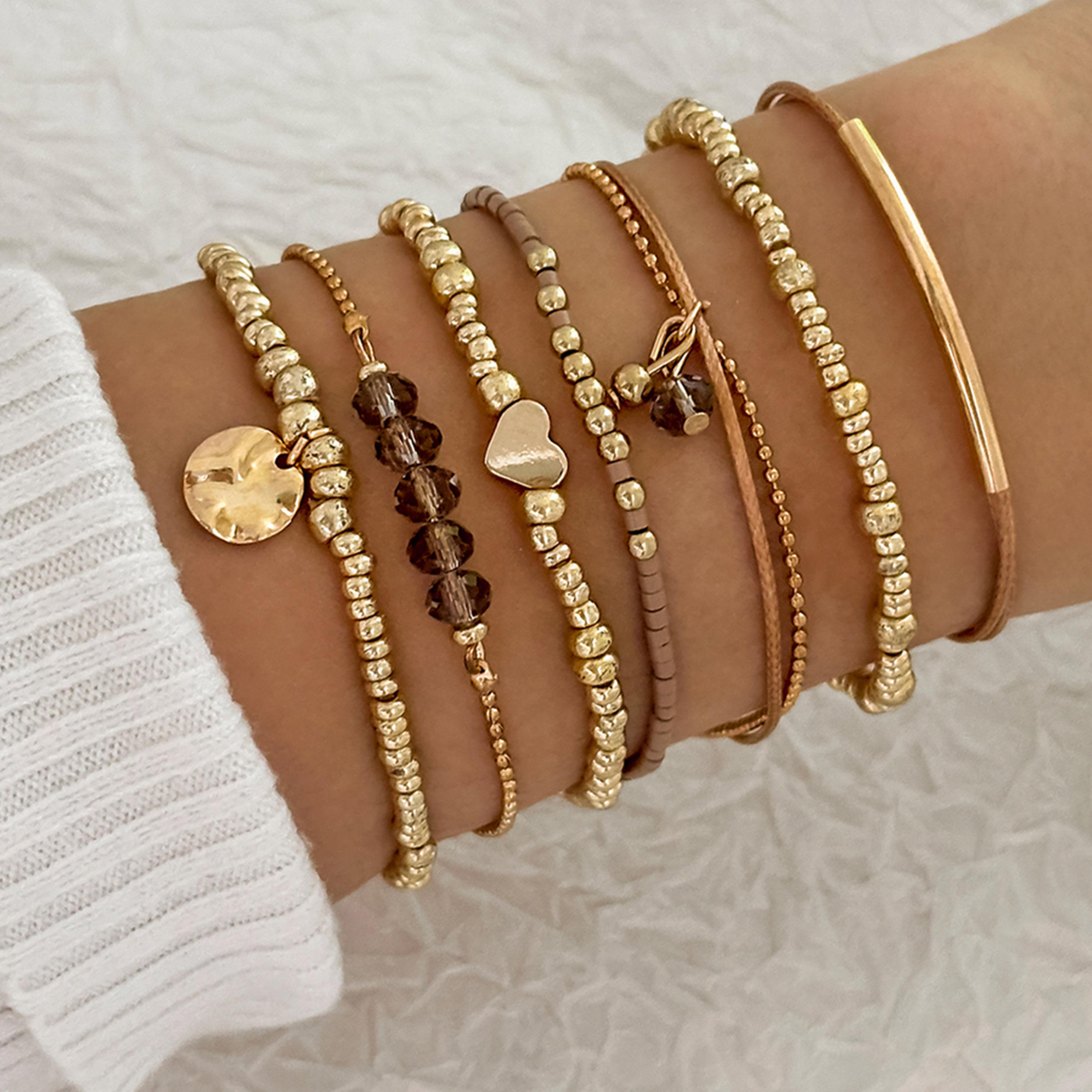 Take Two Women  Set of 7 - Assorted Beaded Bracelets-women-watchesandjewellery-jewellery-banglesandbracelets-image-2