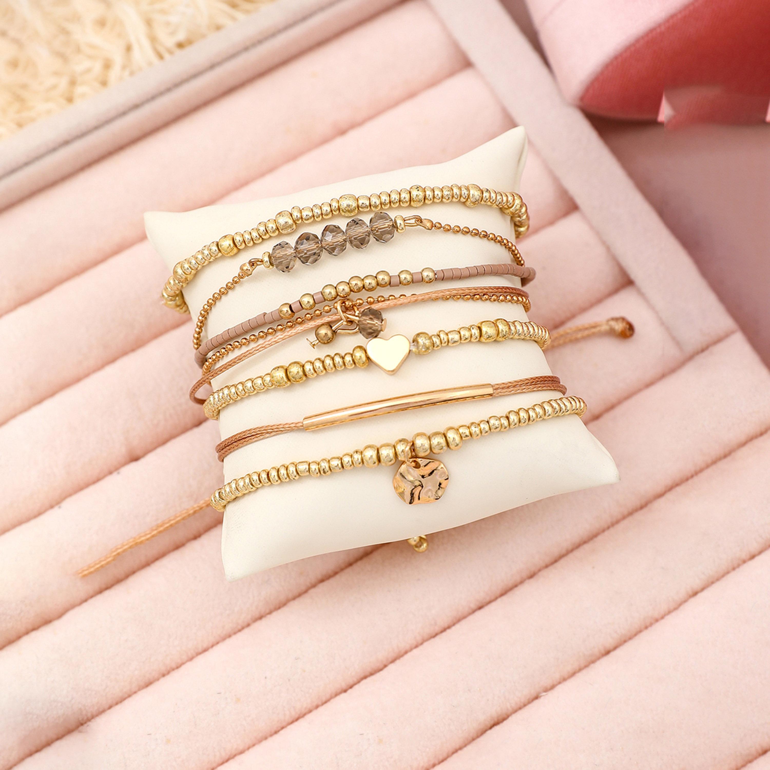 تيك تو - مجموعة من 7 أساور متنوعة من الخرز-women-watchesandjewellery-jewellery-banglesandbracelets-image-5
