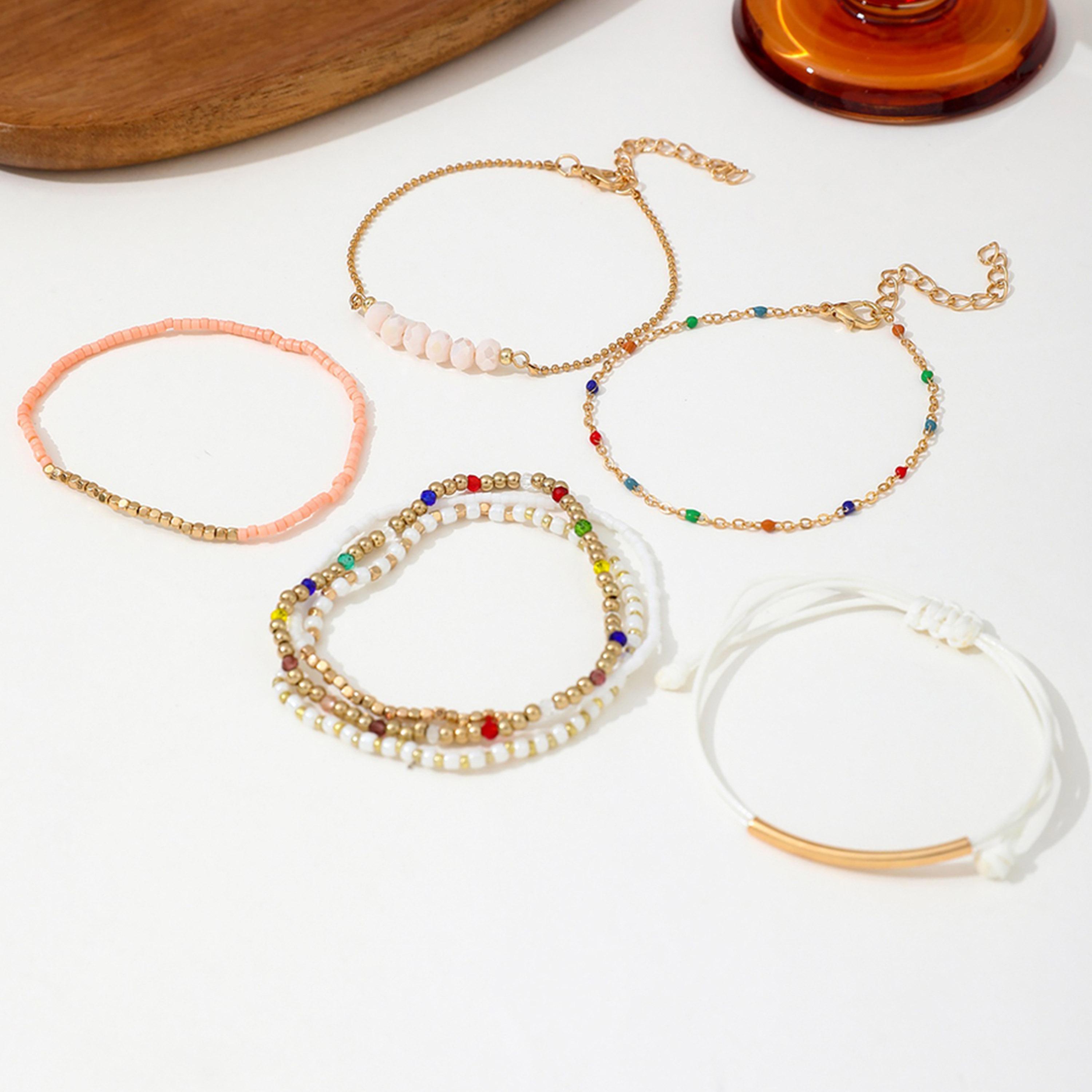 تيك تو - مجموعة من 7 أساور متنوعة من الخرز-women-watchesandjewellery-jewellery-banglesandbracelets-image-3