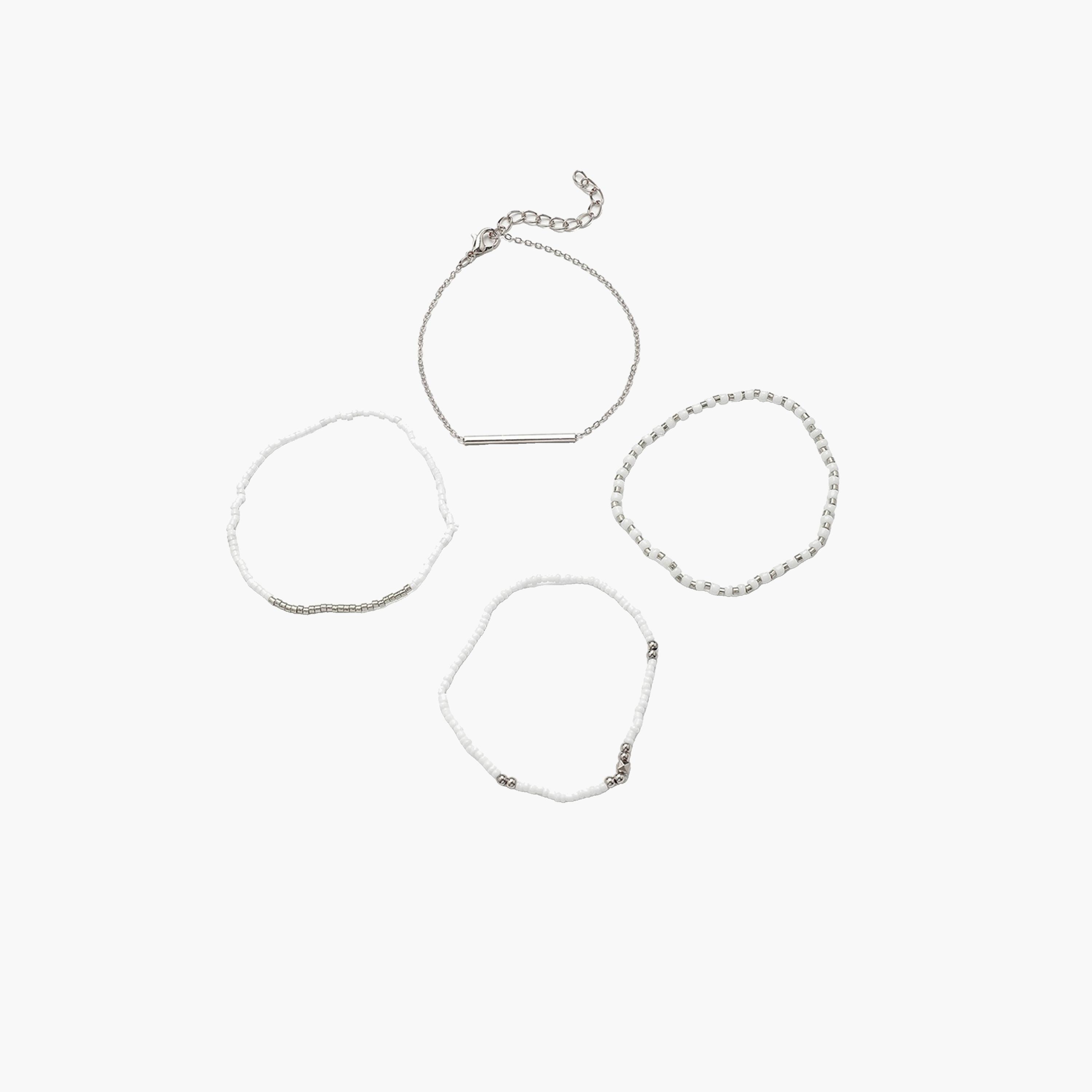 تيك تو - مجموعة من 4 أساور متنوعة من الخرز-women-watchesandjewellery-jewellery-banglesandbracelets-image-1