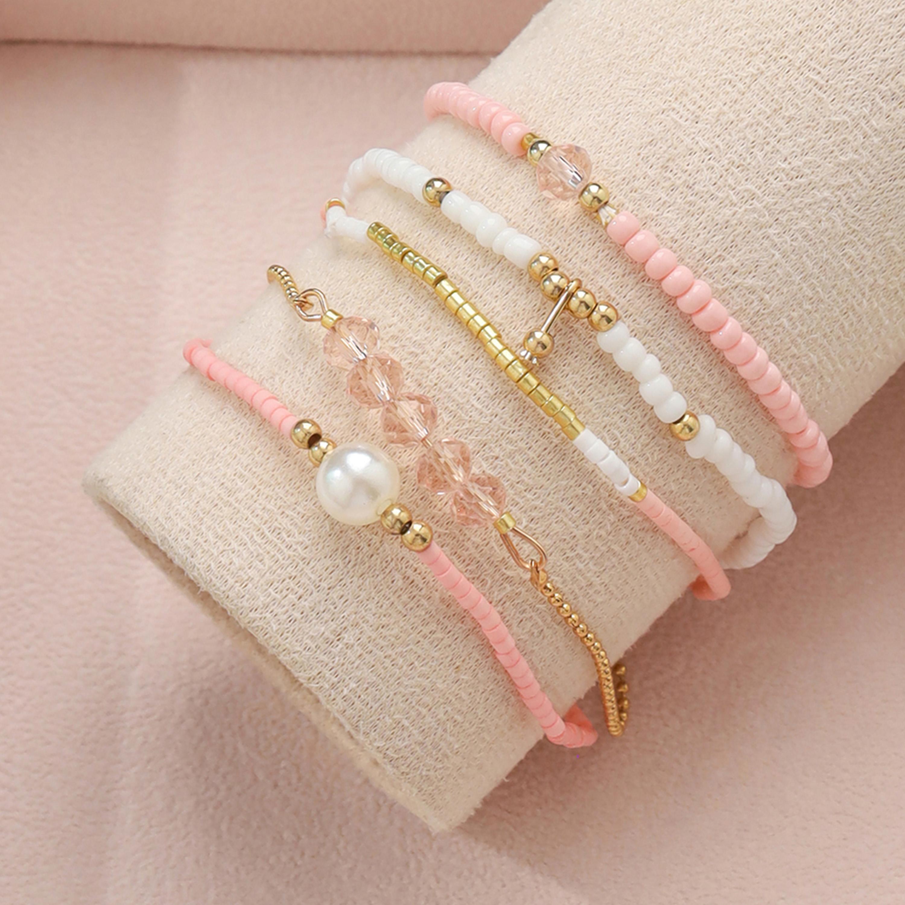 تيك تو - مجموعة من 5 أساور متنوعة من الخرز-women-watchesandjewellery-jewellery-banglesandbracelets-image-3