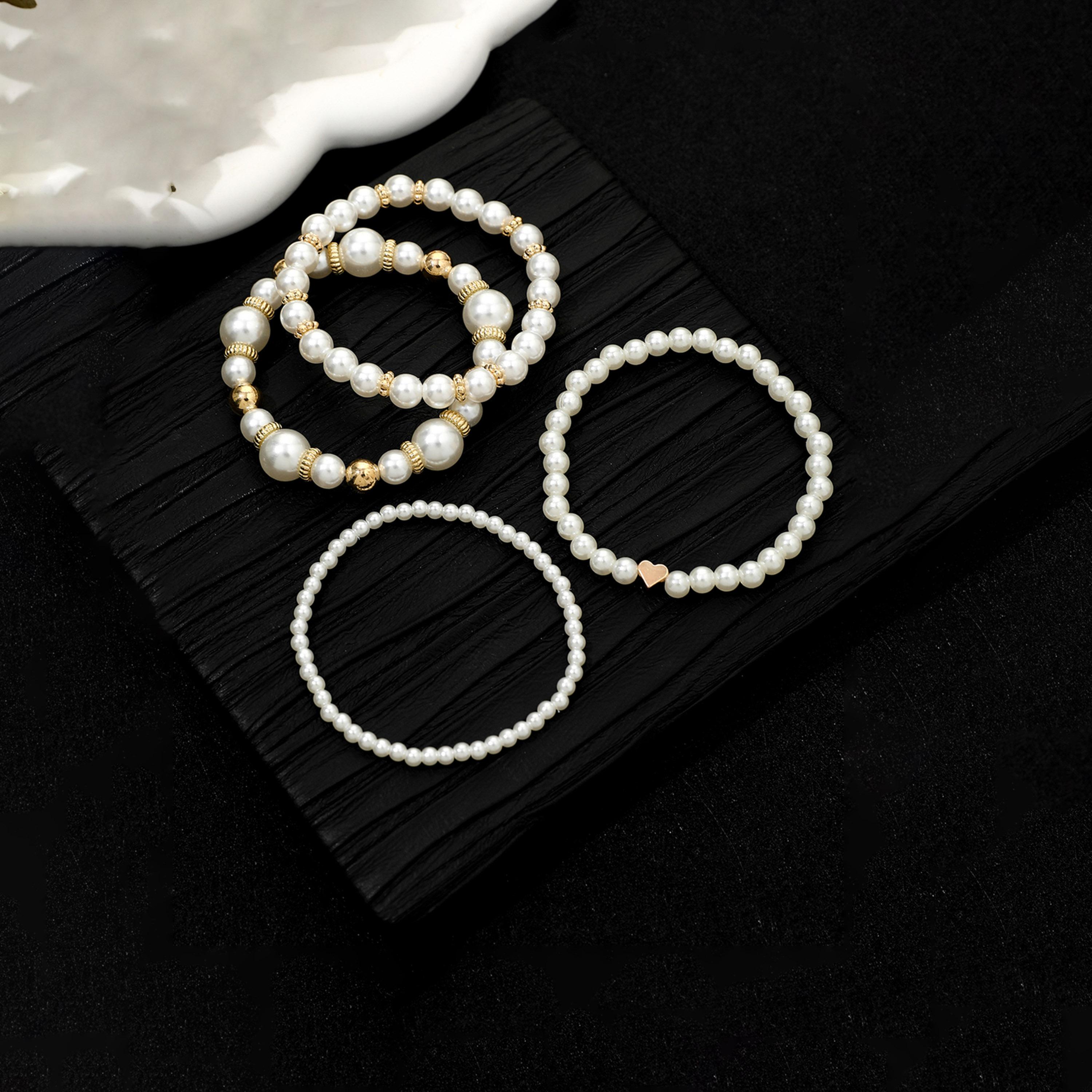 تيك تو - مجموعة من 5 أساور من اللؤلؤ الصناعي-women-watchesandjewellery-jewellery-banglesandbracelets-image-3