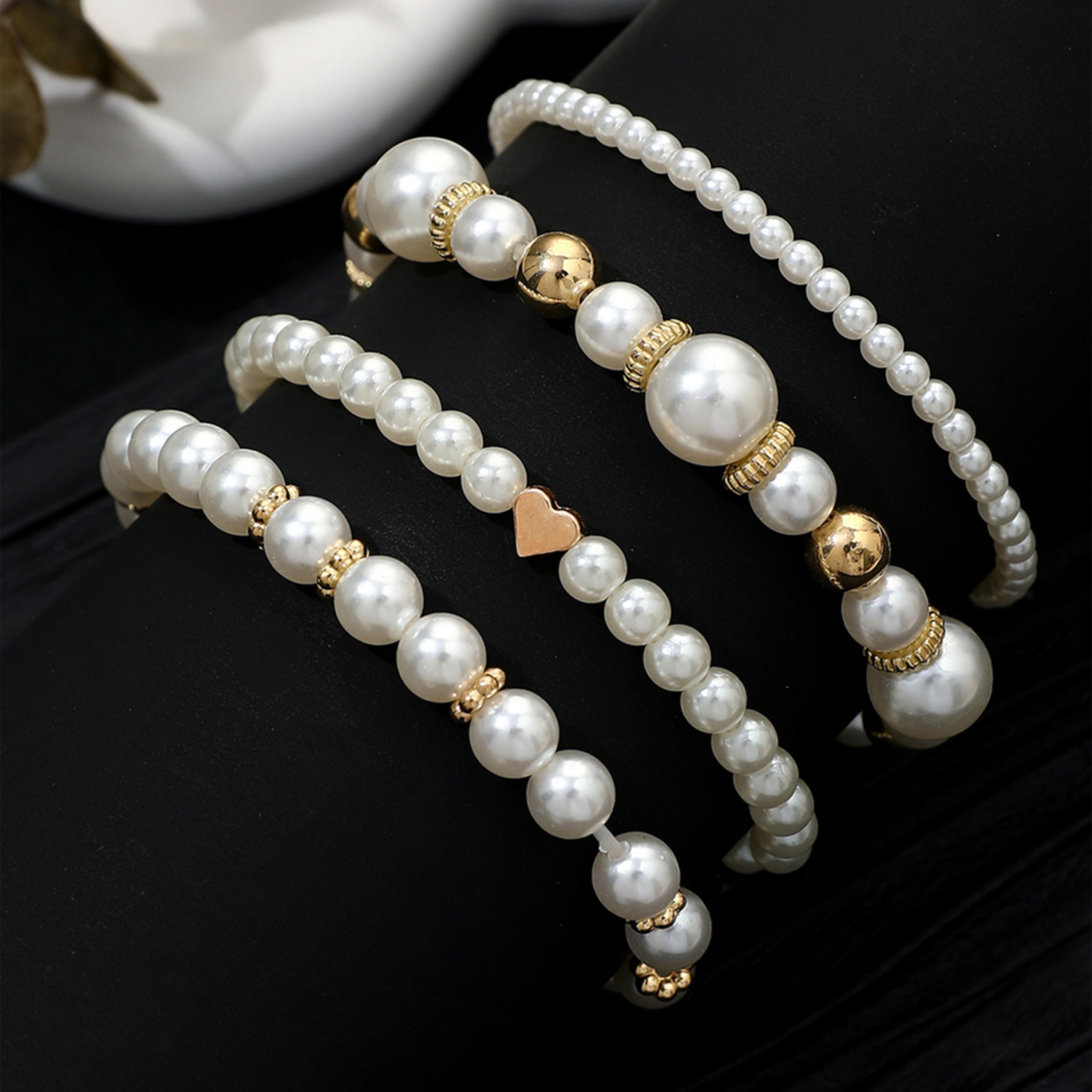 تيك تو - مجموعة من 5 أساور من اللؤلؤ الصناعي-women-watchesandjewellery-jewellery-banglesandbracelets-image-5