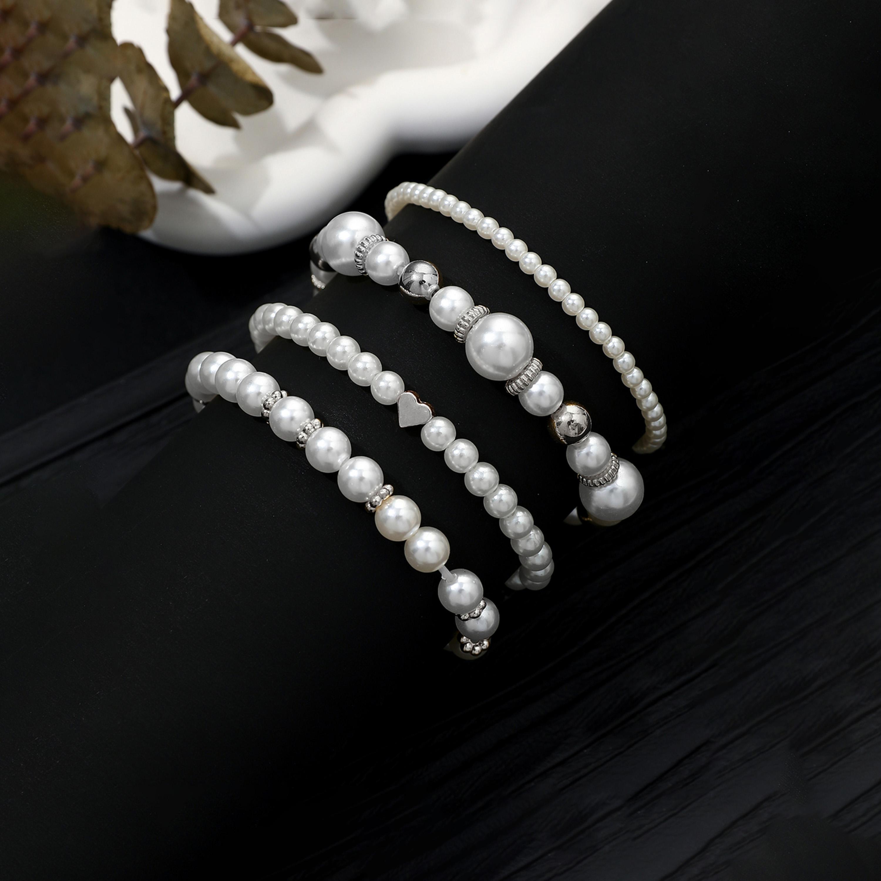 Take Two Women  Set of 5 - Faux Pearl Bracelets-women-watchesandjewellery-jewellery-banglesandbracelets-image-1