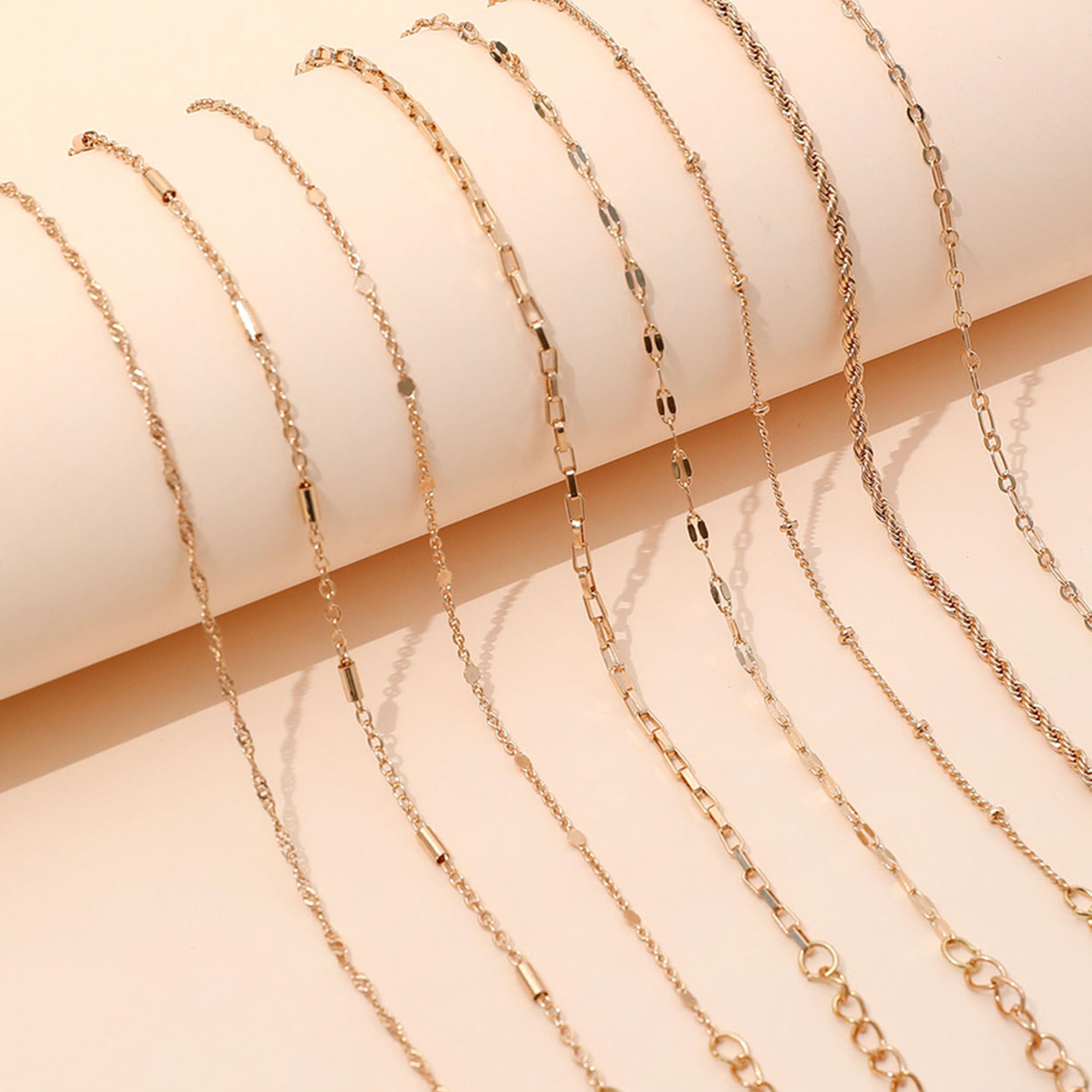 Take Two Women  Set of 8 - Gold Chain Bracelets-women-watchesandjewellery-jewellery-banglesandbracelets-image-4