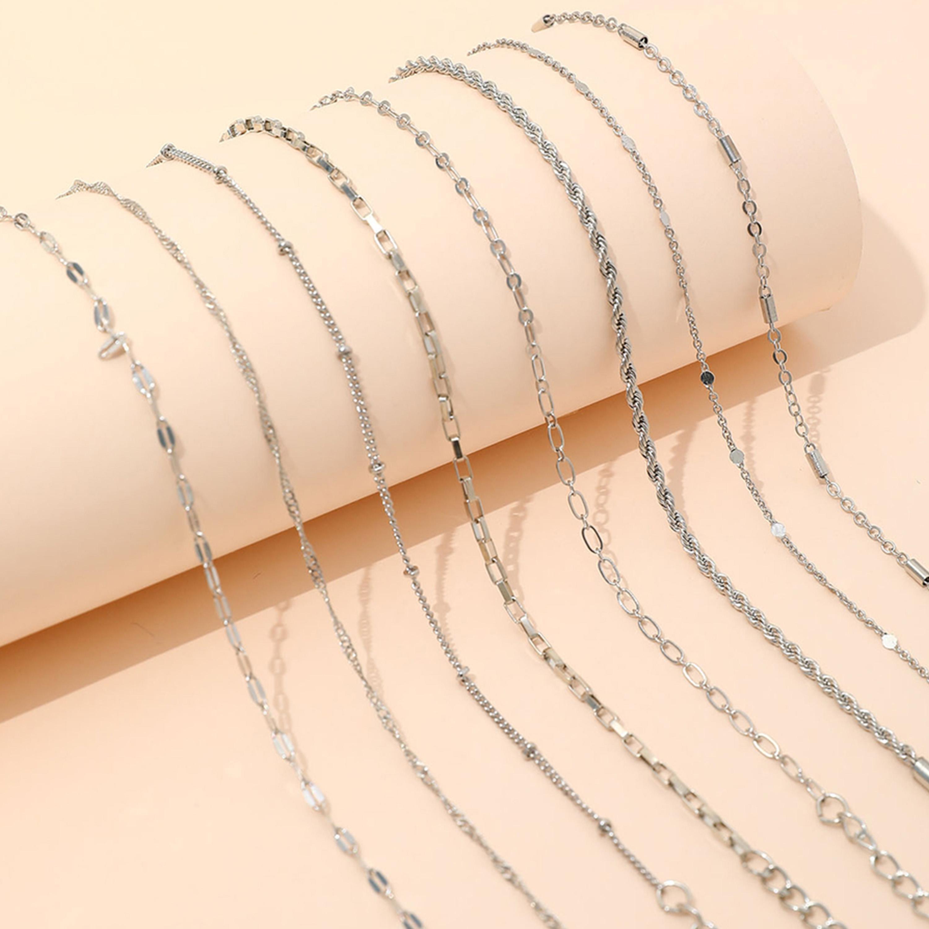 Take Two Women  Set of 8 - Silver Chain Bracelets-women-watchesandjewellery-jewellery-banglesandbracelets-image-3