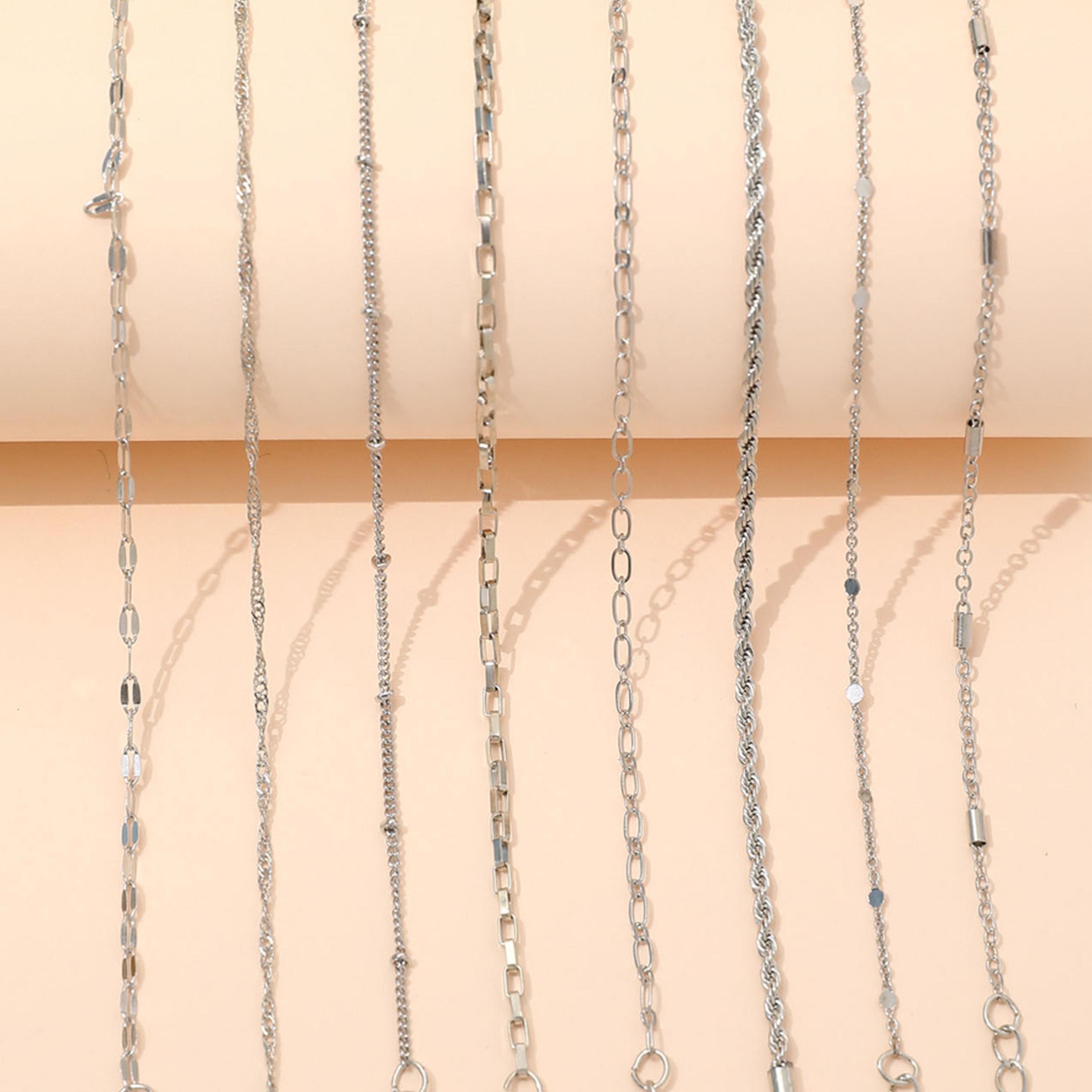 Take Two Women  Set of 8 - Silver Chain Bracelets-women-watchesandjewellery-jewellery-banglesandbracelets-image-4
