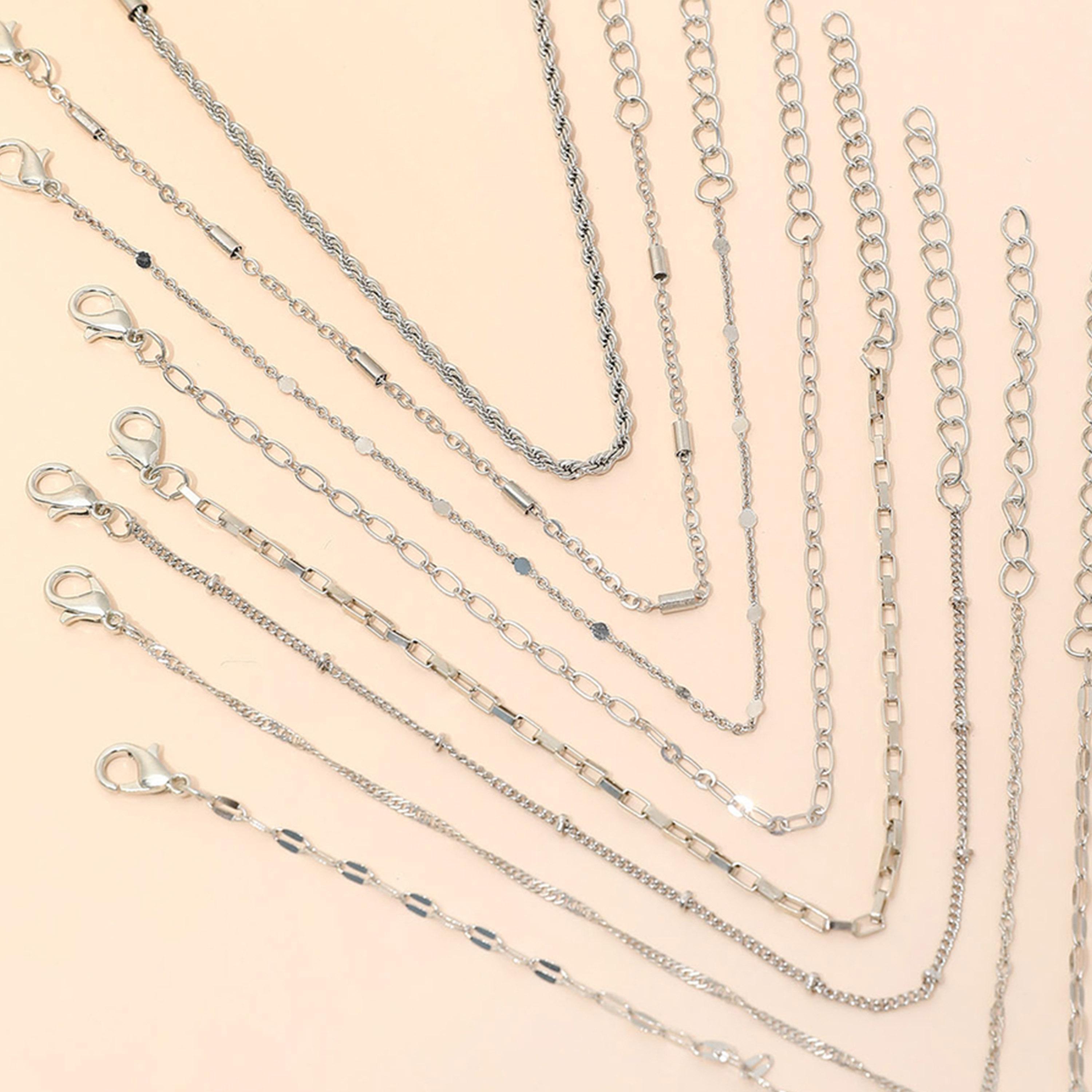 Take Two Women  Set of 8 - Silver Chain Bracelets-women-watchesandjewellery-jewellery-banglesandbracelets-image-6